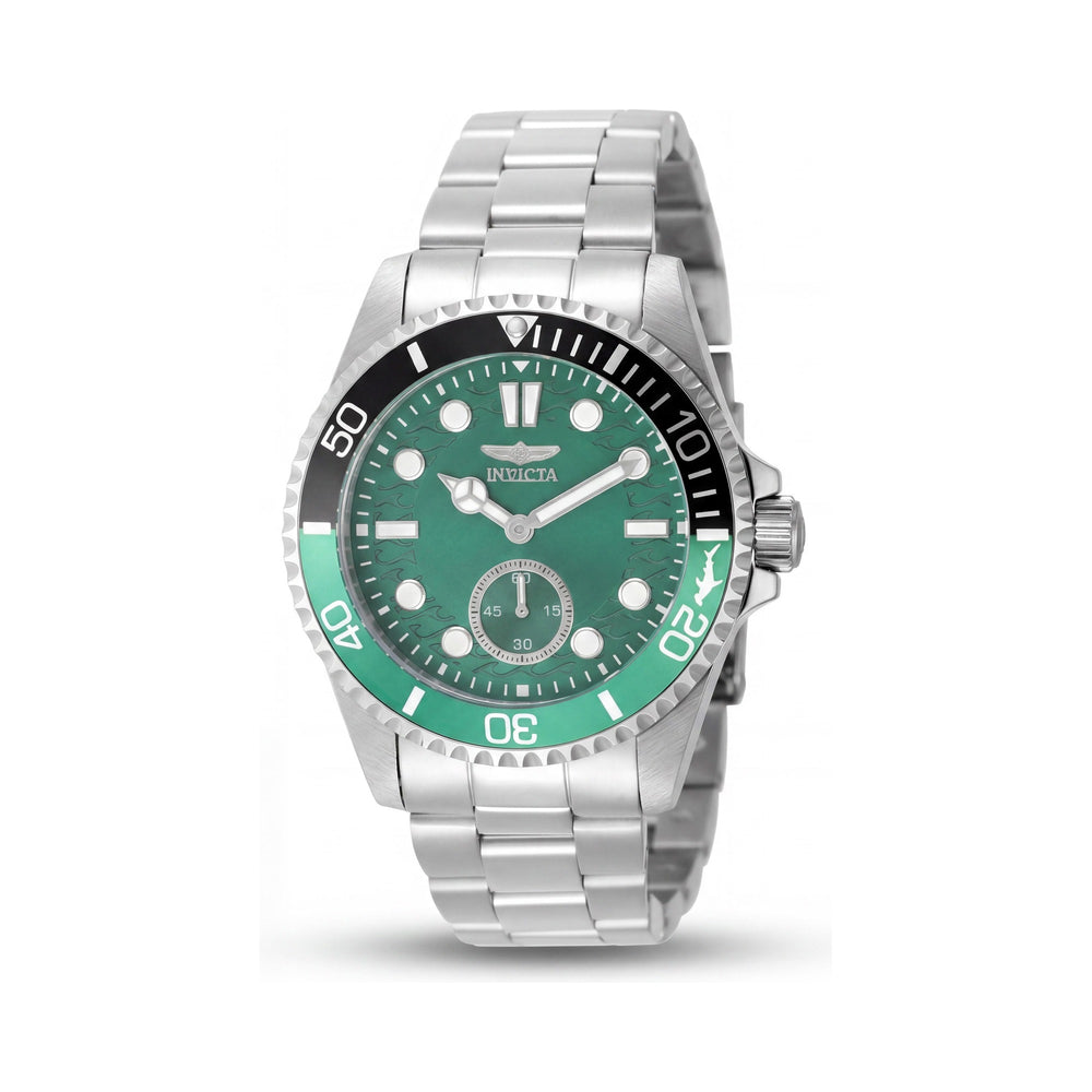 Invicta Pro Diver 49433 Men's Quartz Stainless Steel Green Dial 43mm 10 ATM Water Resistant Watch