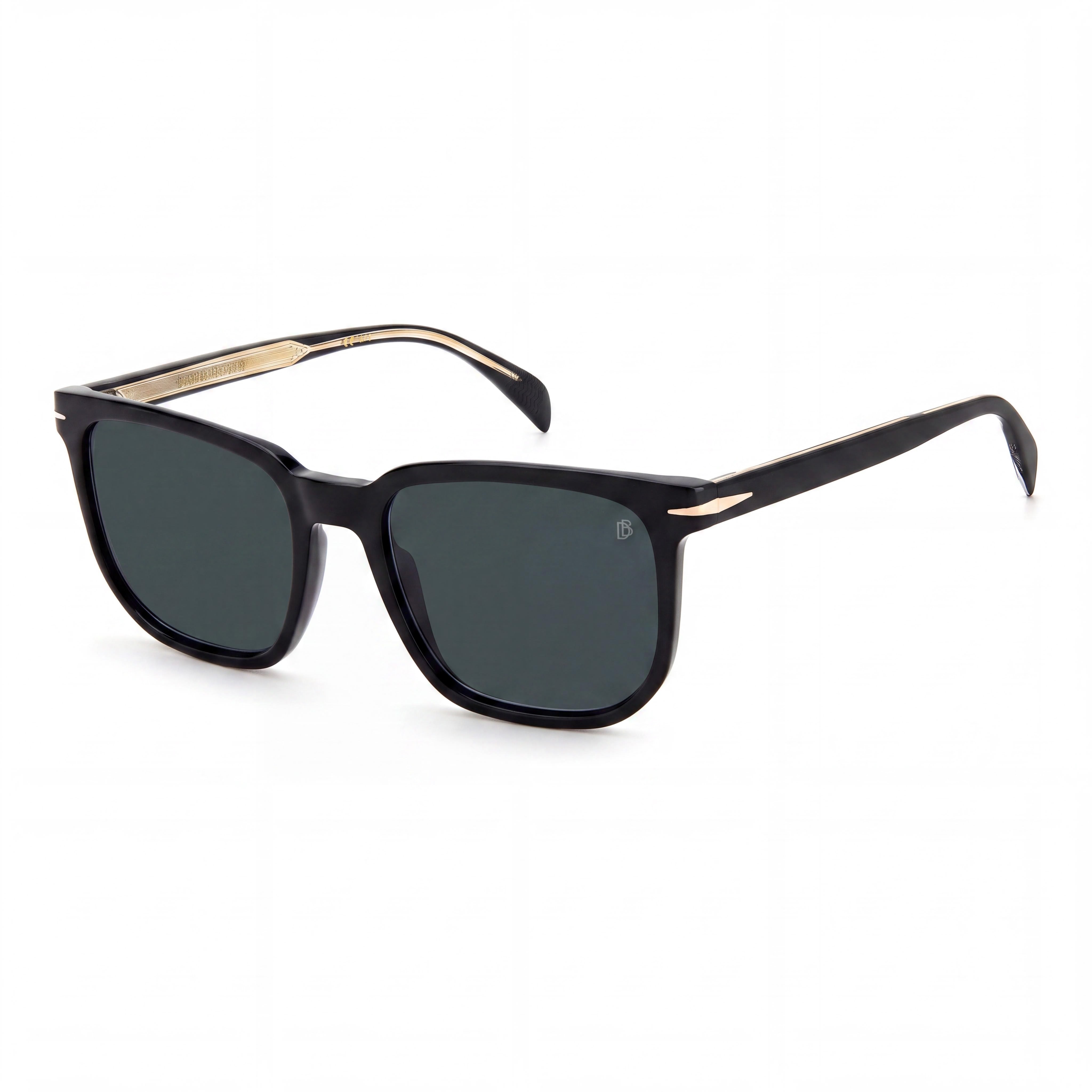 Gafas de sol David Beckham DB 1076/S clásicas de acetato para hombre, montura blanca y negra con protección UV, 54 mm, Photo 1