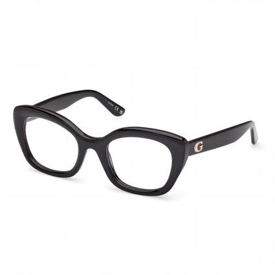 Guess Gu50225 Women's Shiny Black Plastic Non- Transparent Eyeglasses 51mm