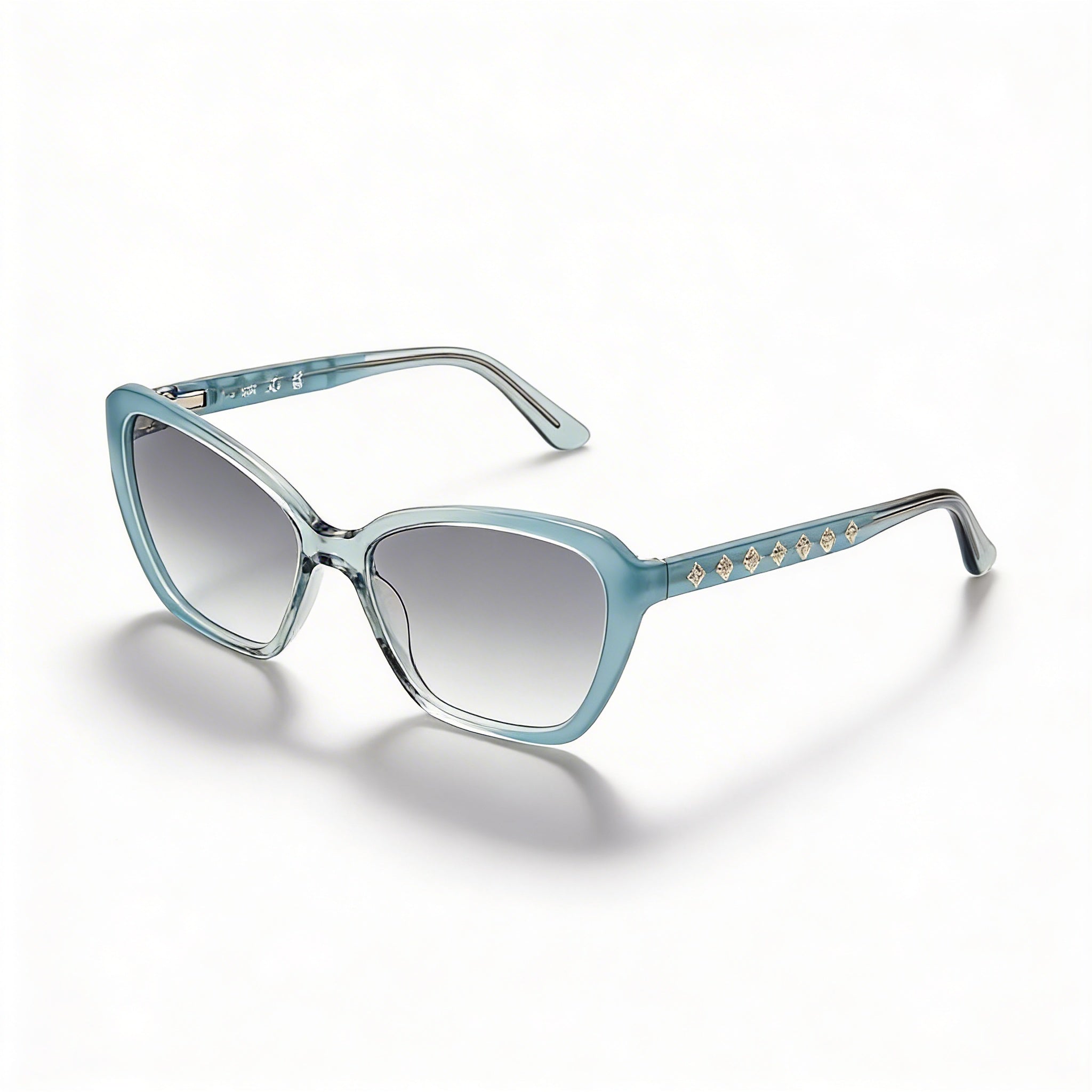 Marcolin GU50115 Women's Plastic Sunglasses with Turquoise Gradient Frame and Multicoloured Lenses, 2-14-140, Photo 1