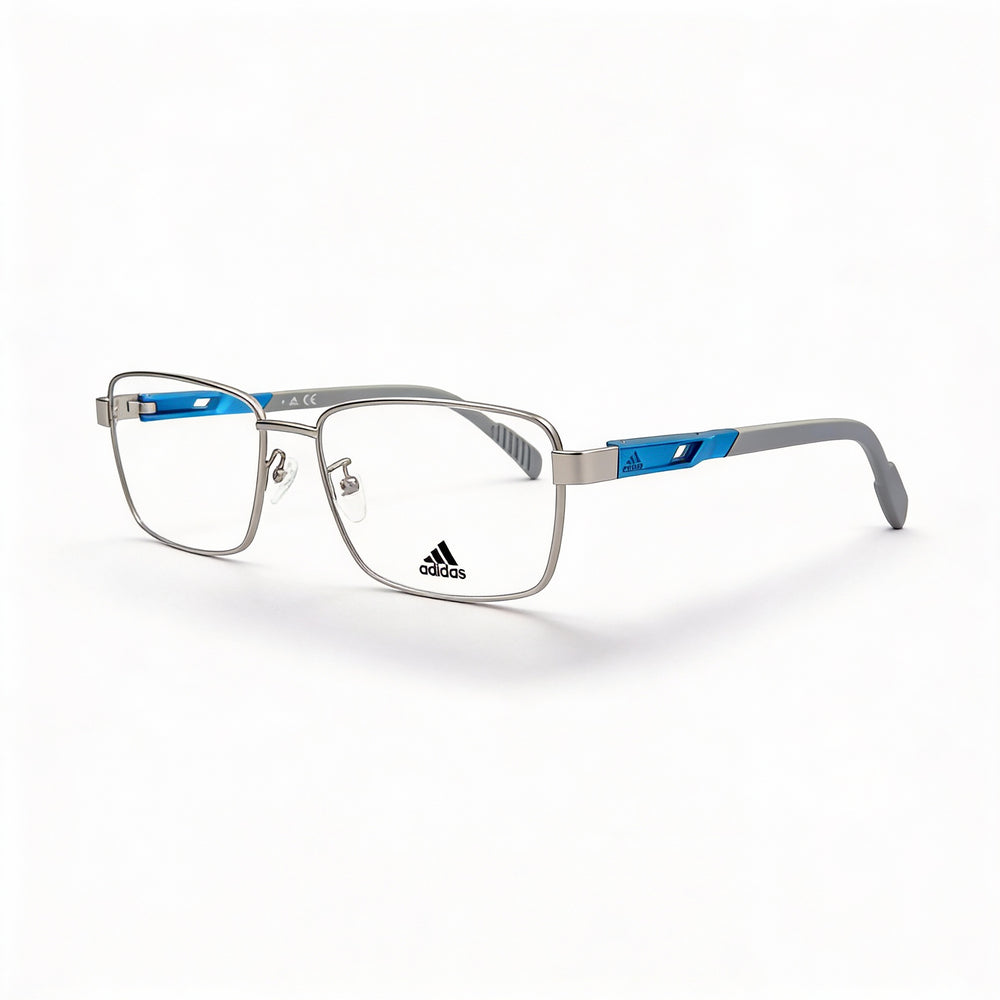 adidas Casual. Men's Metal Frame Non-Polarised Eyeglasses Matte Palladium Clear 55-17-140