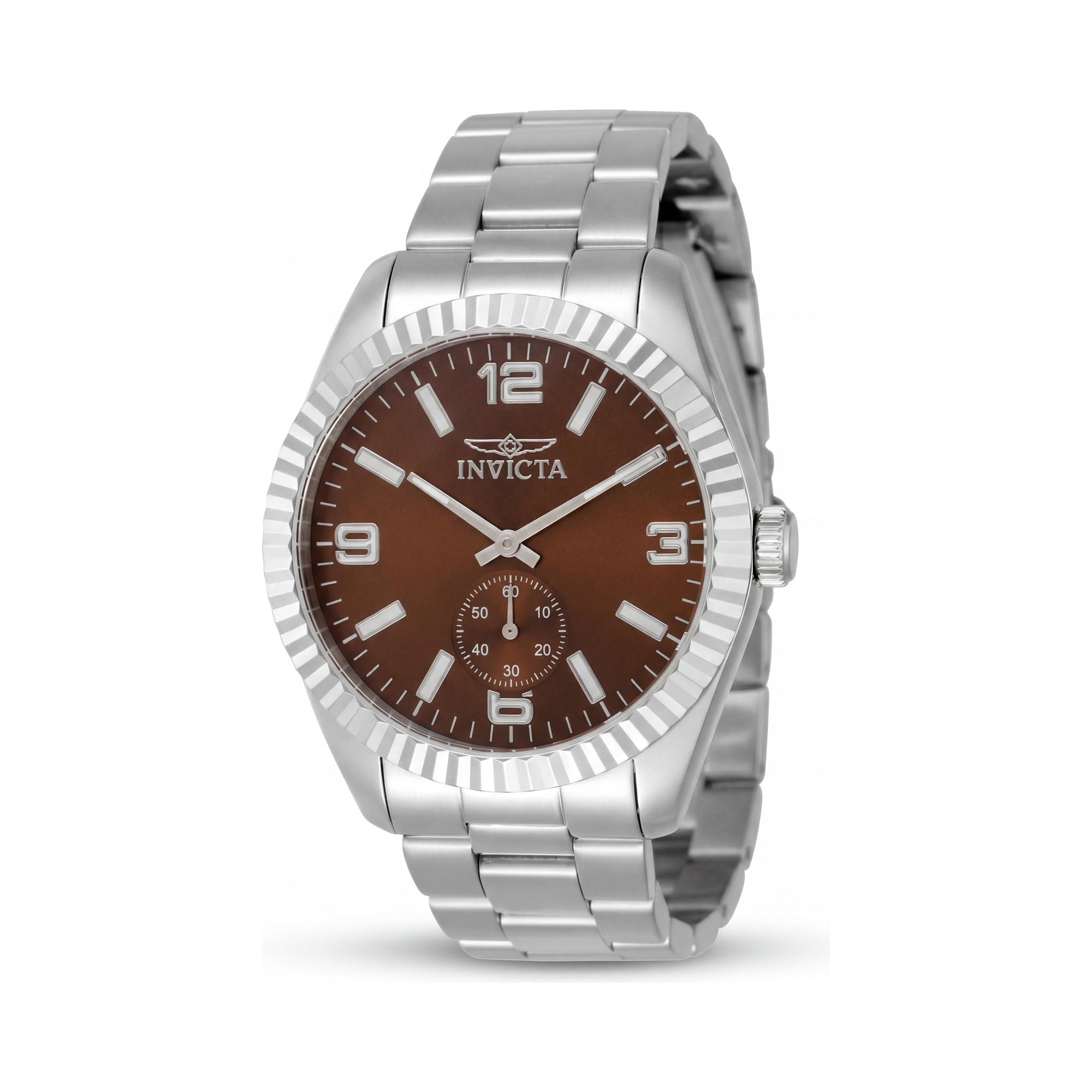 Invicta Specialty 49383 Men's 43mm Quartz Watch, Silver-Tone Stainless Steel Case, Brown Dial, Bracelet, Photo 1
