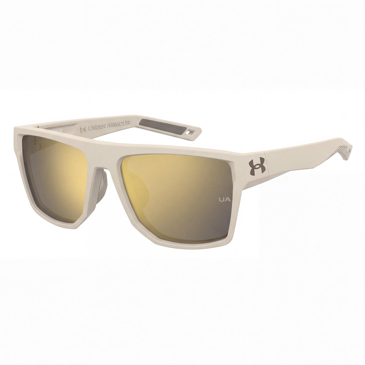 Under Armour Launch 2/G Men's Khaki Gold Mirror Rectangular Polyamide UV Protection Sunglasses 57mm, Photo 1