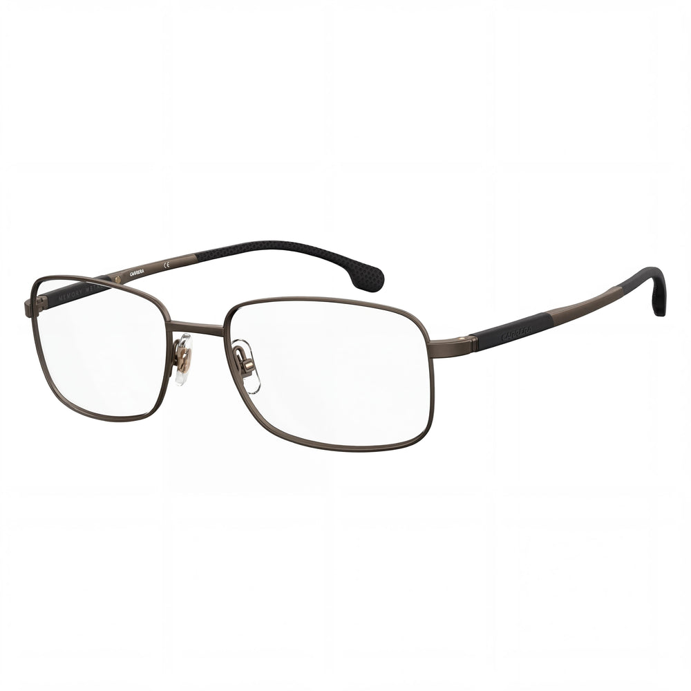 Carrera 8848 Men's Matte Bronze Metal Prescription Ready Eyeglasses with Memory Metal Temples, 55mm Lens Width