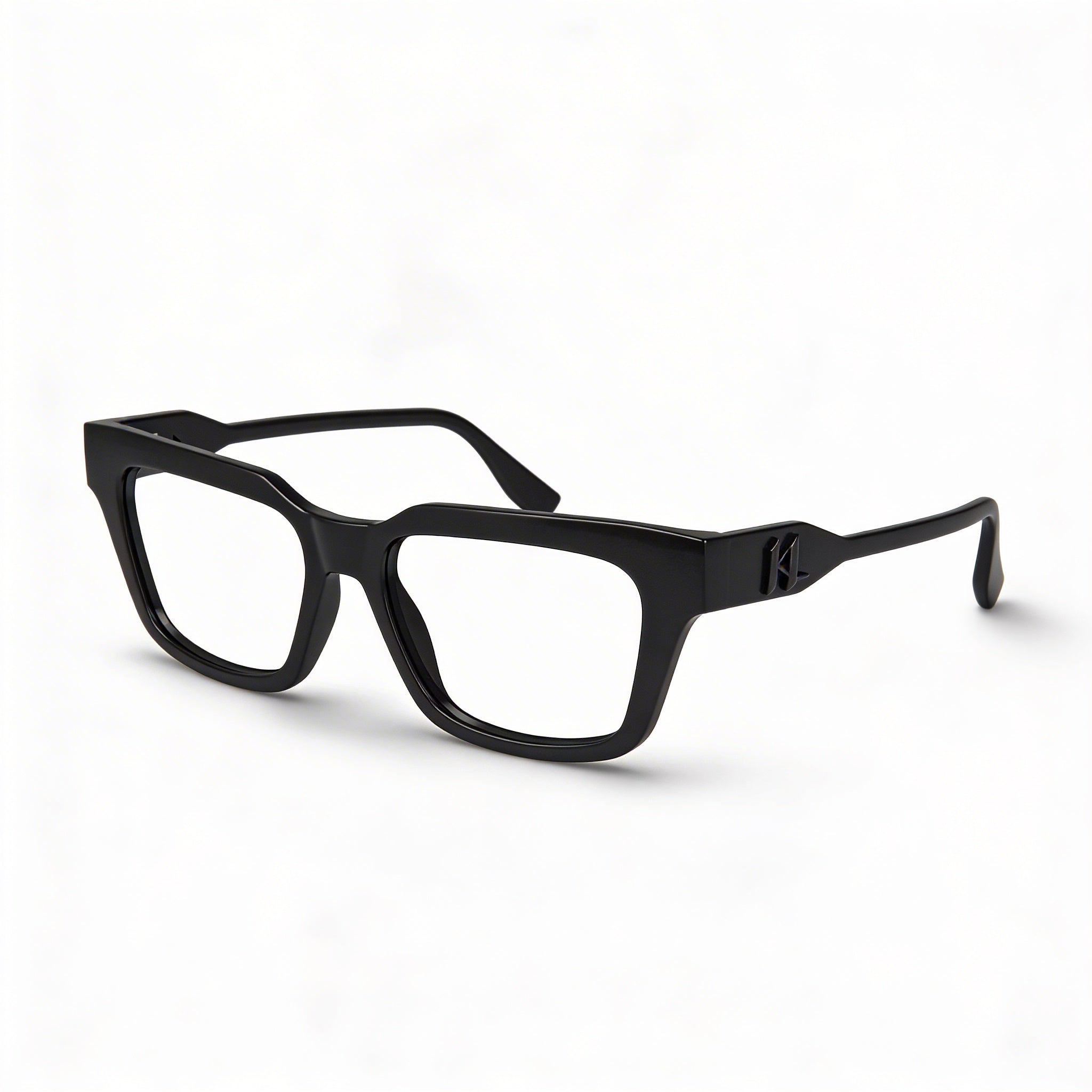KARL LAGERFELD Modern Women's Eyewear featuring Injected Black Frame and Black Lenses, 52mm Lens Width, Photo 1