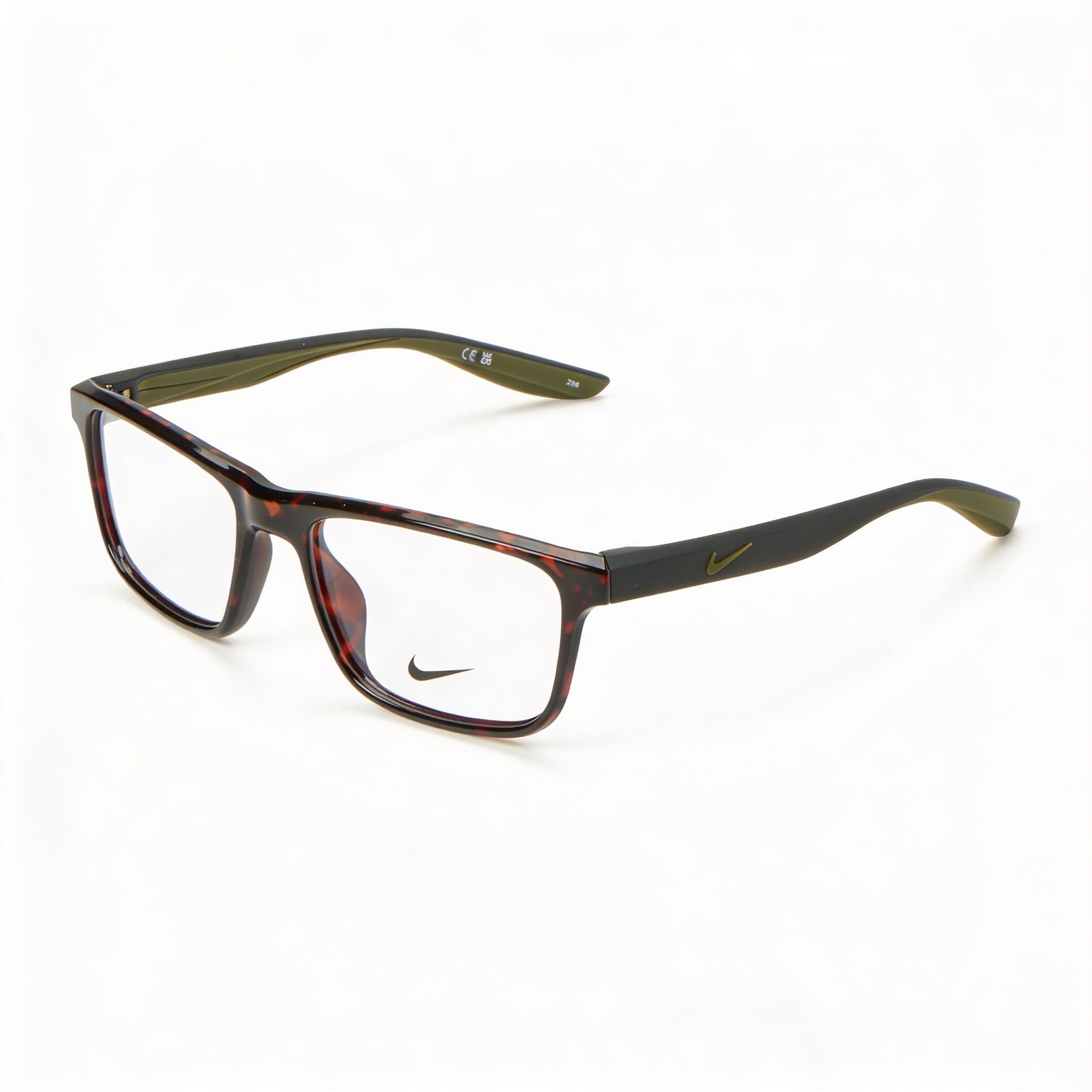 Nike Nike 7046 Gafas de Acero Aleado Rectangulares Modernas Unisex Carey Mate Antracita 54mm, Photo 1