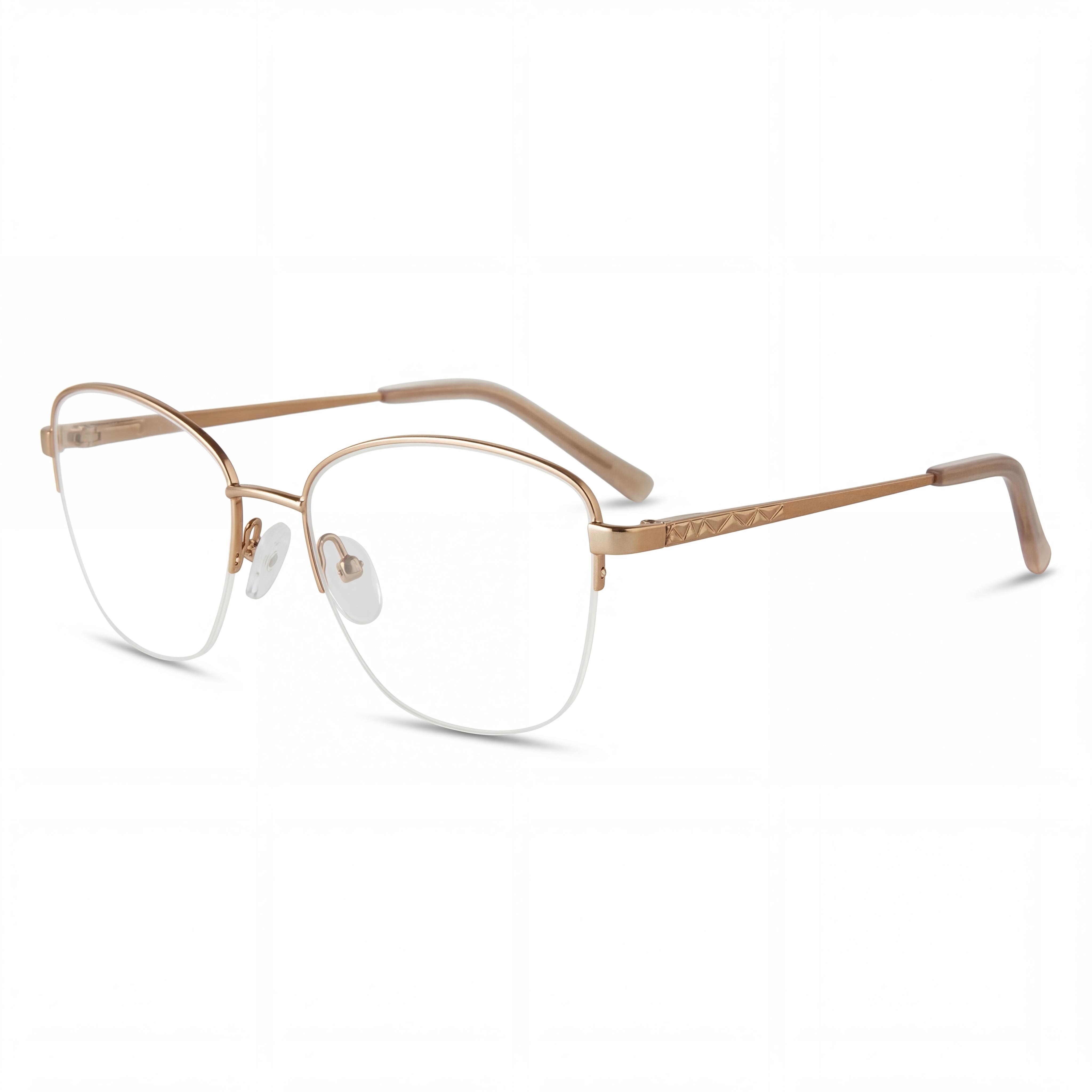 Adensco Ad 252 Men's Gold Metal Frame Eyeglasses with Clear Polycarbonate Lenses (51-17-135 mm), Photo 1