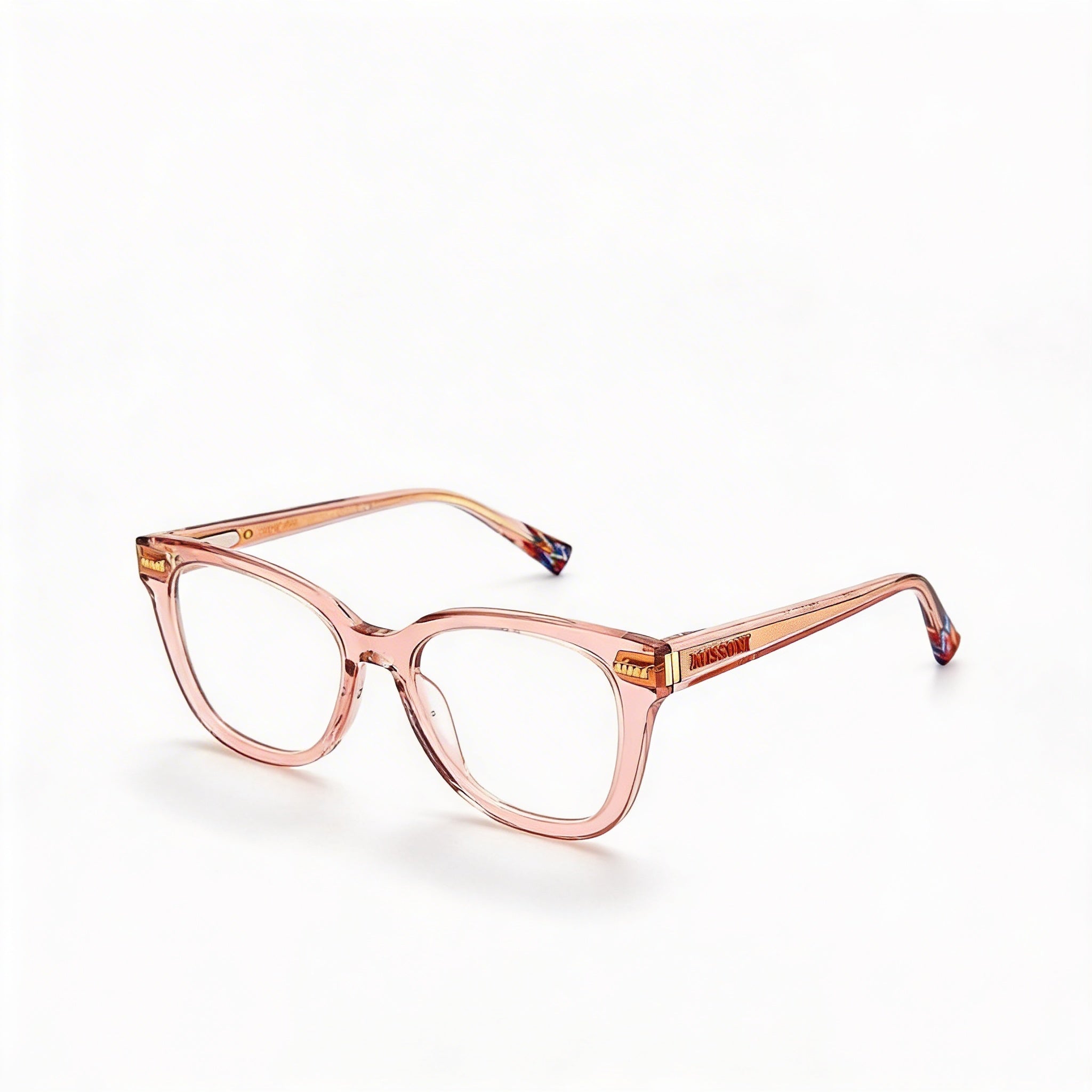 Gafas de sol Missoni Modern Unisex con montura de acetato color nude, lentes de policarbonato no polarizadas, 51 mm, Photo 1