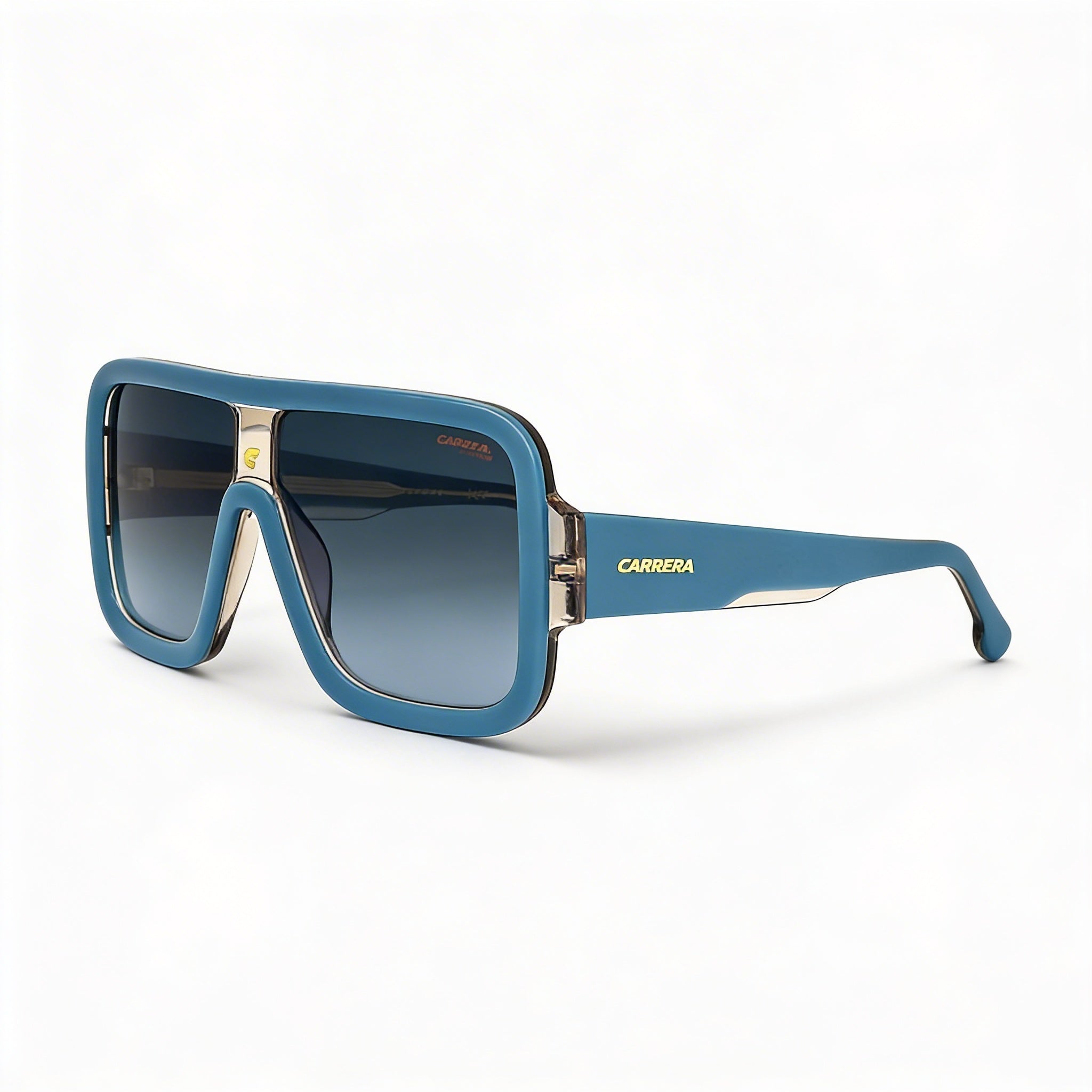 Carrera Classic Unisex Blue Beige Dark Grey Shaded Acetate UV Protection Polycarbonate Sunglasses 62mm, Photo 1