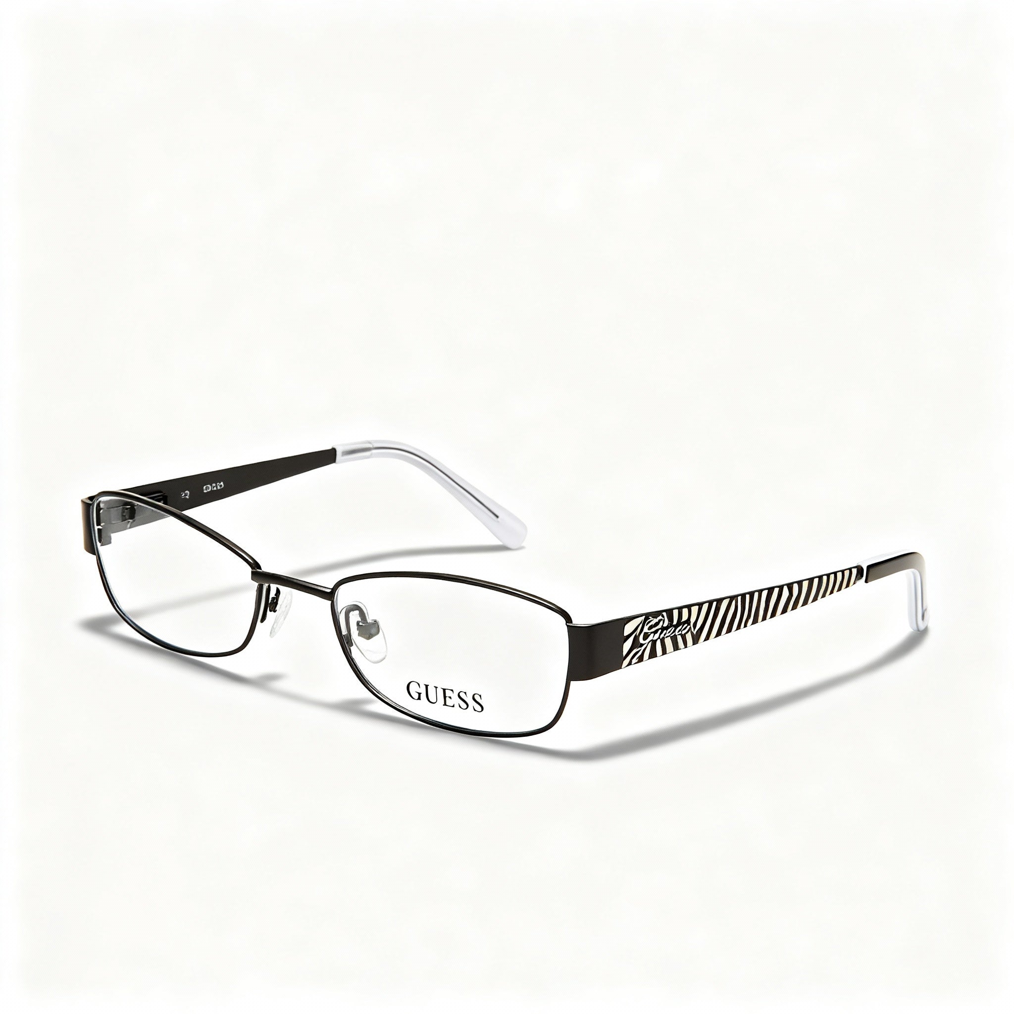 GUESS 2404_b84 Unisex Metal Rectangular Eyeglasses Frame, Dark Metal, Lens 51mm, Bridge 17mm, Temple 130mm