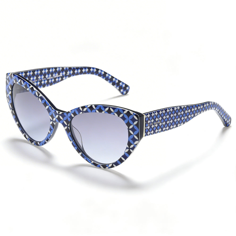Gafas de sol Kate Spade New York PAISLEIGH/S para mujer, de acetato, con estampado azul y protección UV, 55 mm