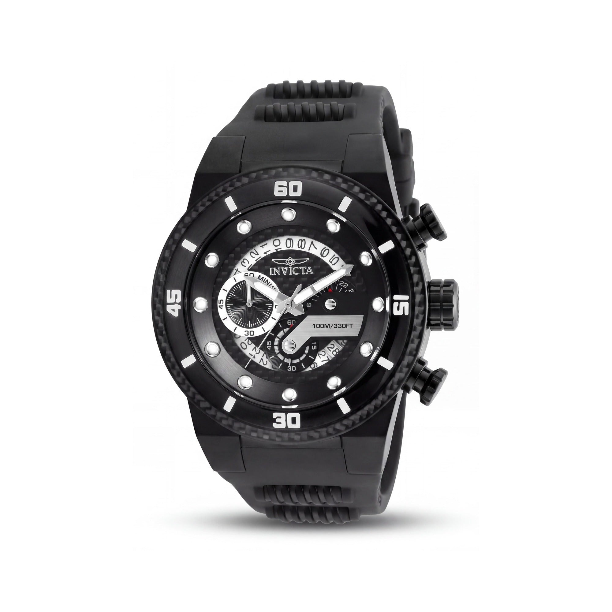 Invicta S1 Rally 24228 Men's 51mm Case Stainless Steel Black Dial Quartz Watch, 10 Bar Water Resistant, Photo 1