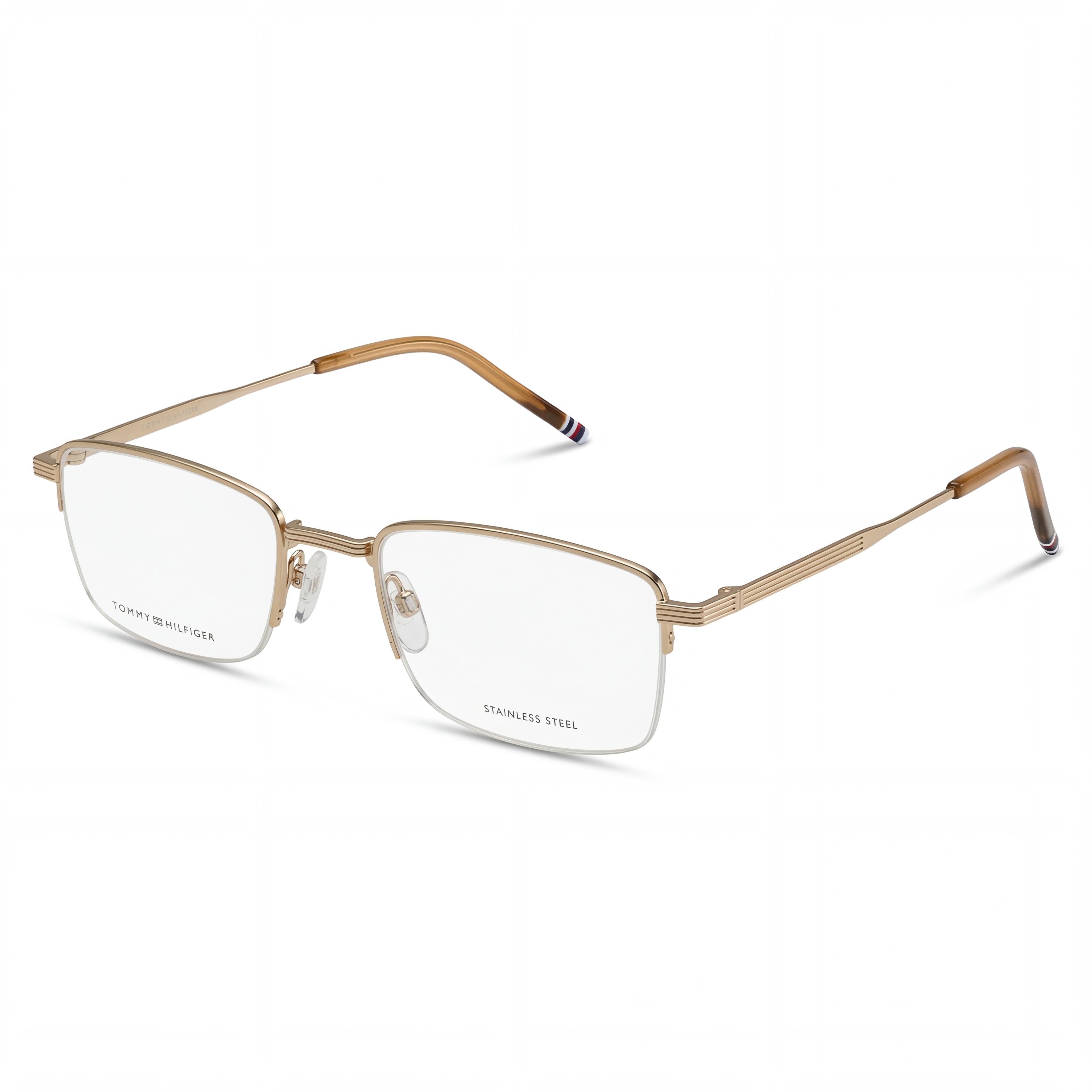 Tommy Hilfiger Th 2036 Modern Men's Alloy Steel Eyewear, Light Gold Frame & Lenses, 52mm Lens Width, Photo 1