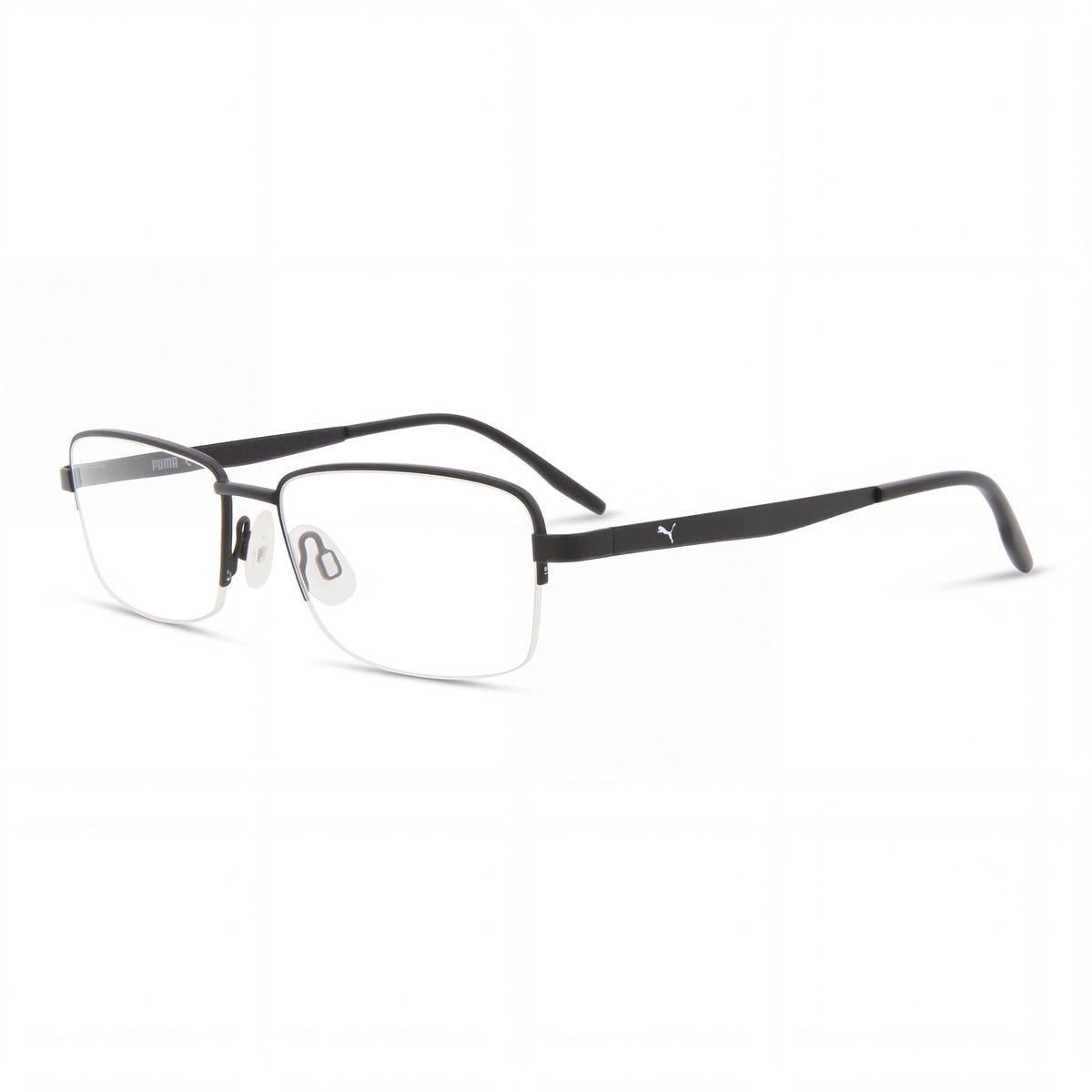 PUMA PE0144O-30008825-001 Men's Black Transparent Metal Square/Rectangle Non- Optical Frames 53-16-140mm, Photo 1