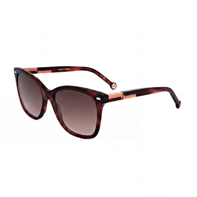 Carolina Herrera Classic HER 0137/S Women's Rectangular Acetate Sunglasses Burgundy Horn 54-17-145