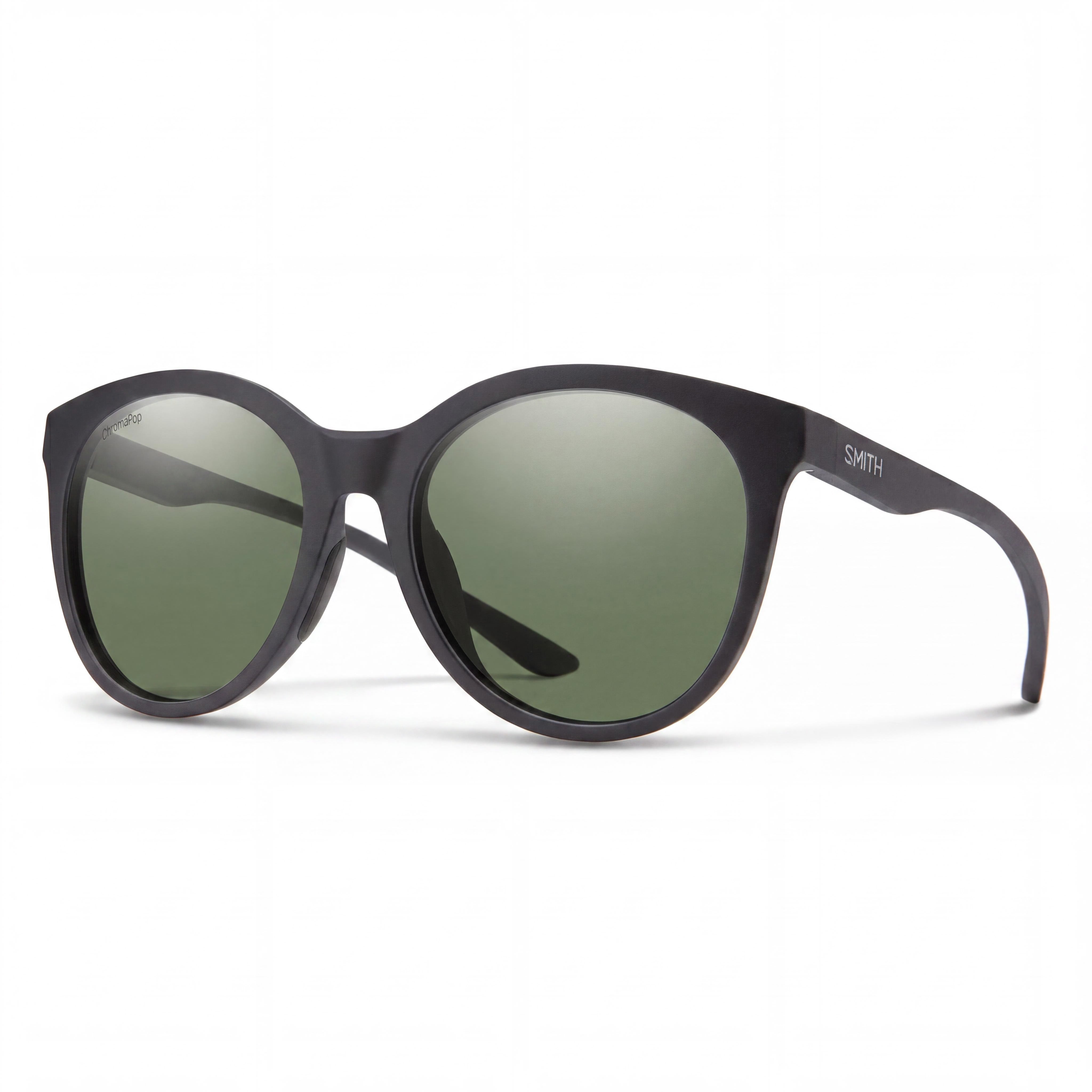 Smith Bayside Unisex Metal Matte Black Frame ChromaPop Polarized Gray Green Lenses UV Protected 54mm Sunglasses, Photo 1