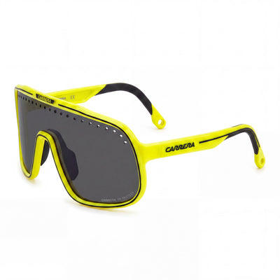 Gafas de sol Carrera C Sport 02/S Mask Unisex ligeras y plegables con montura de plástico en amarillo y negro 99-1-145