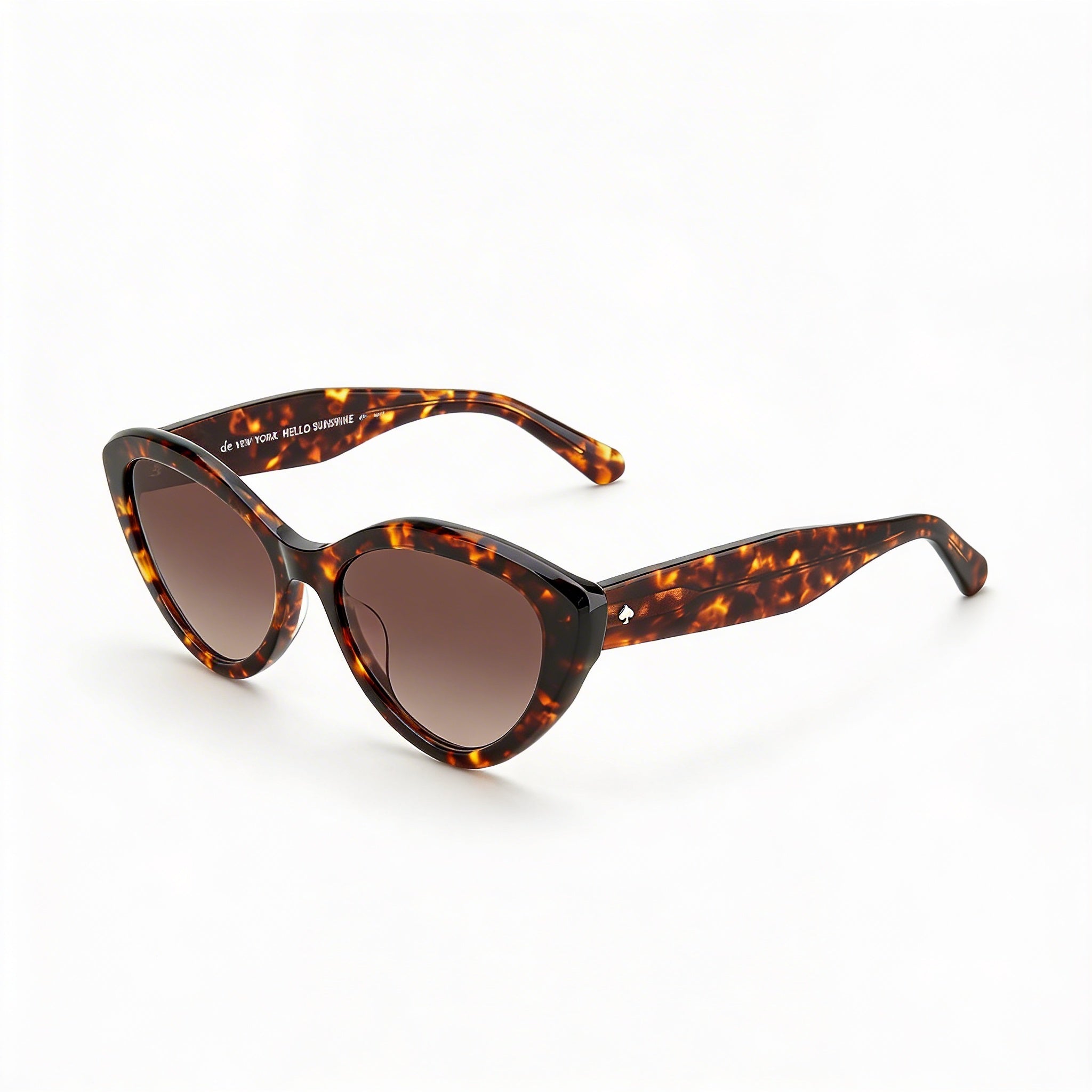 Gafas de sol clásicas kate spade new york para mujer, montura habana de acetato, lente degradada en tono marrón, 55mm, Photo 1