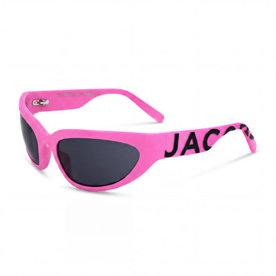 Marc Jacobs Casual Women's Sunglasses, Fuchsia Black Cellulose Propionate, Grey Lenses, 61-20-125