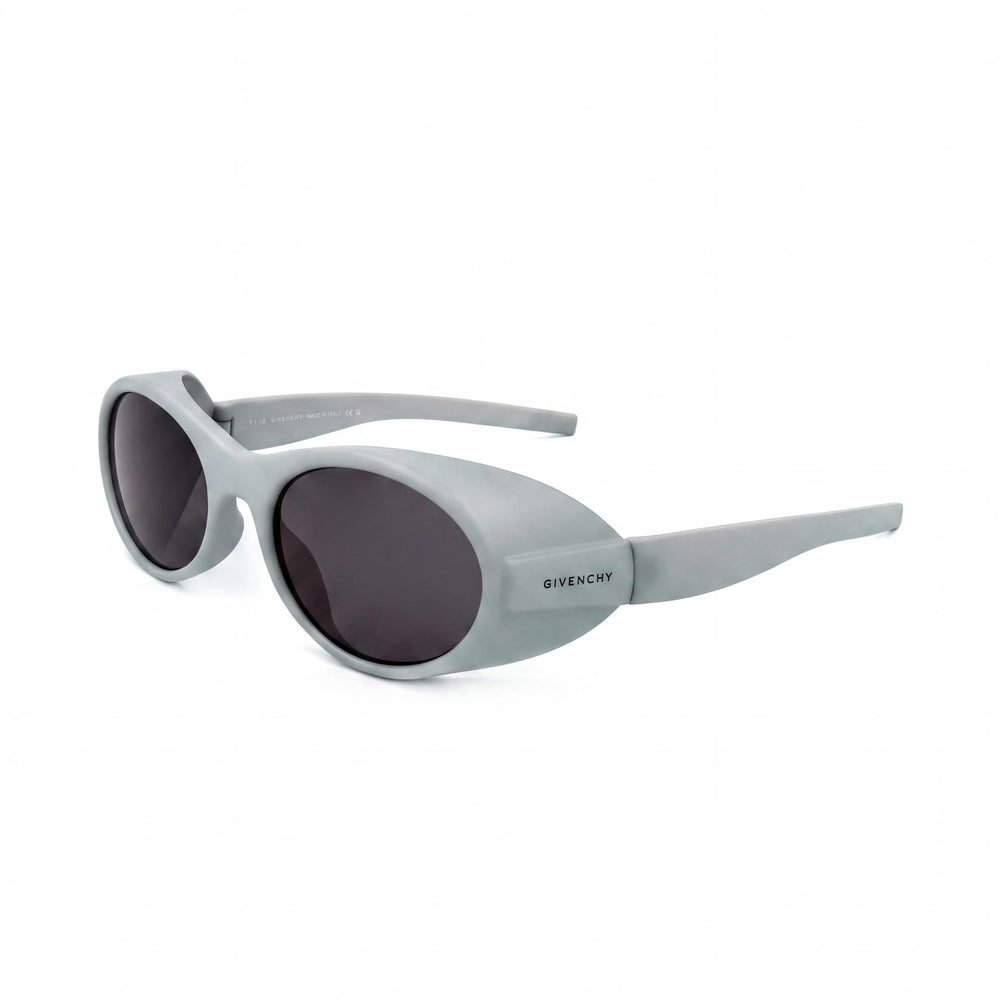 Gafas de sol Givenchy Casual para mujer con montura de plástico gris claro y lentes ahumadas, 100 % protección UV, 55 mm