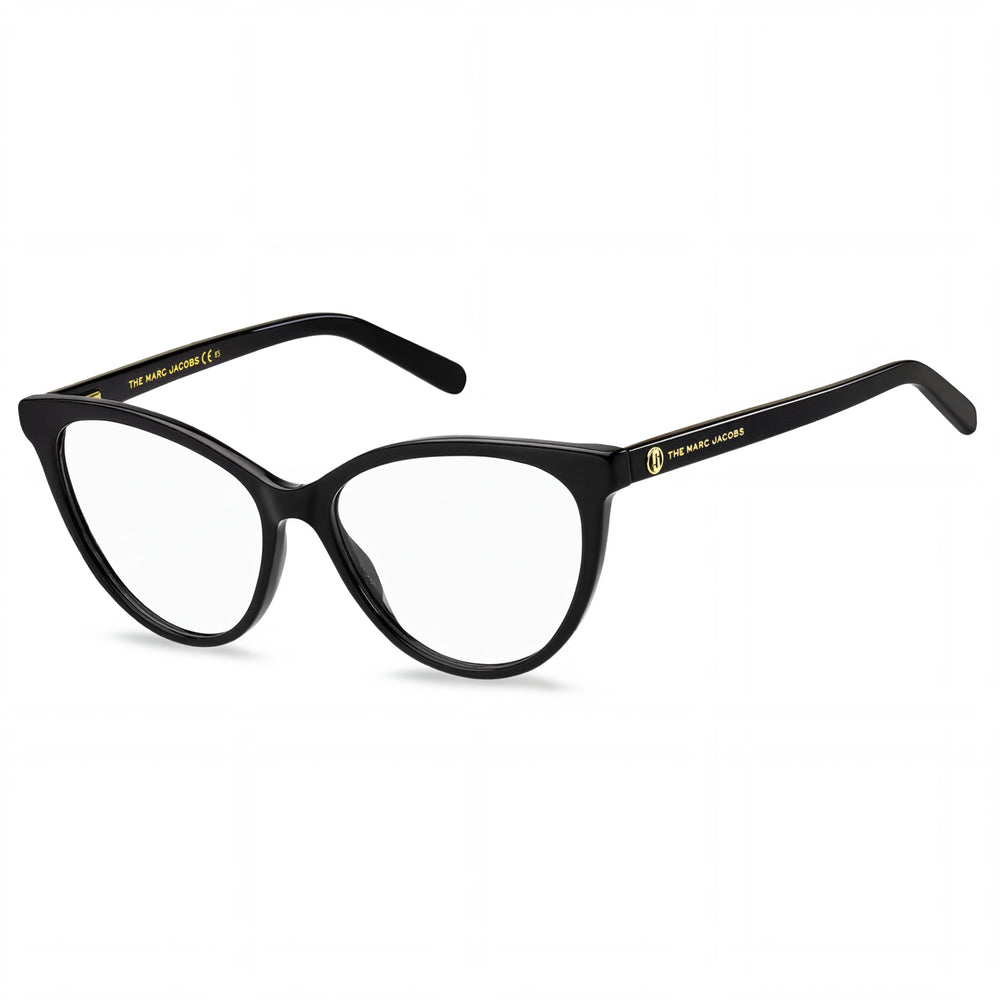 Marc Jacobs Marc 560 Women's Acetate Full-Frame Eyeglasses, Black Frame with Anti-Reflective Black Lenses, 54mm