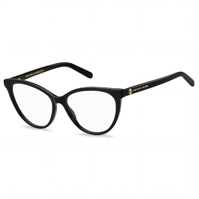 Marc Jacobs Marc 560 Women's Acetate Full-Frame Eyeglasses, Black Frame with Anti-Reflective Black Lenses, 54mm