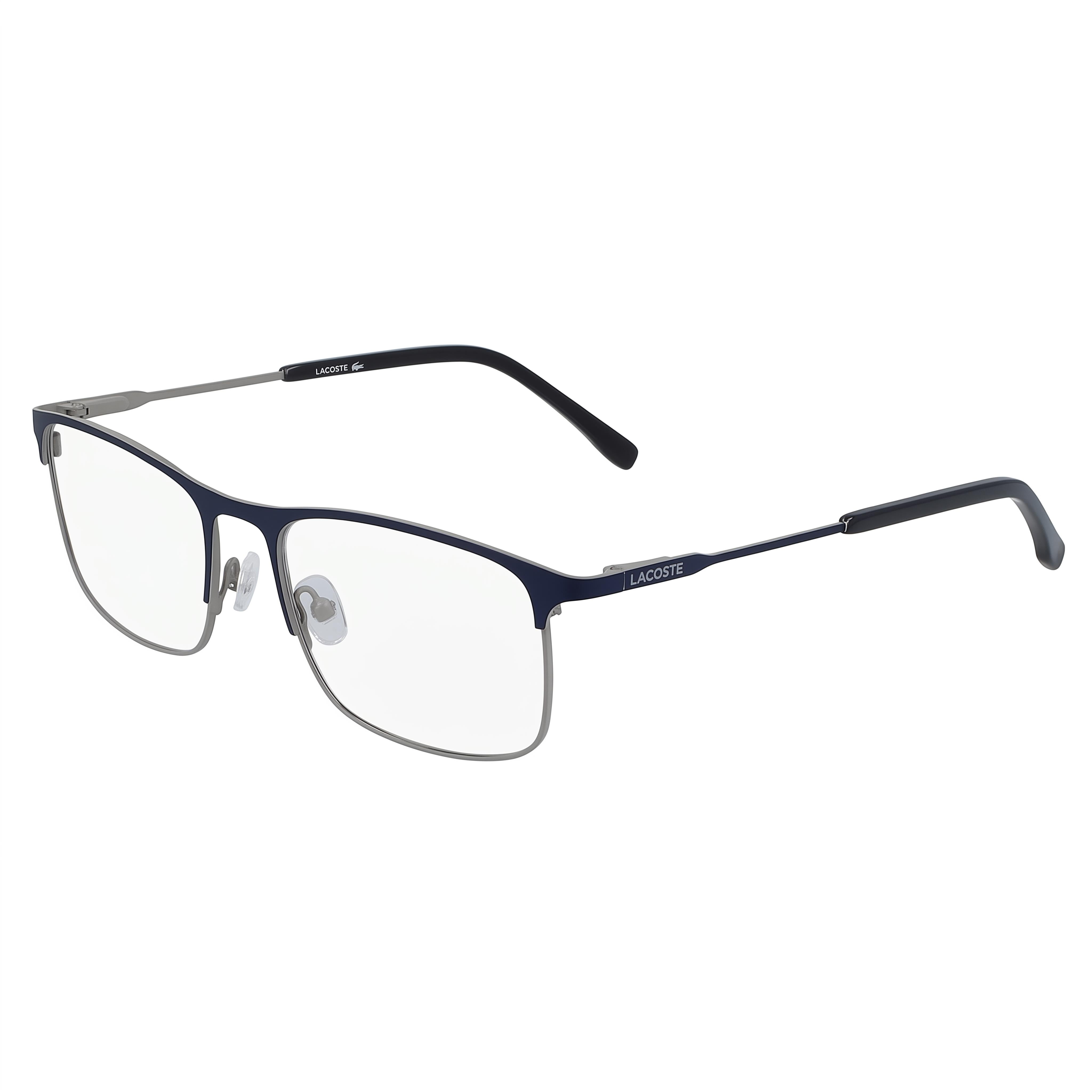 Gafas unisex Lacoste L2252 con montura metálica moderna en azul mate/gris (ancho de lente de 54 mm), Photo 1