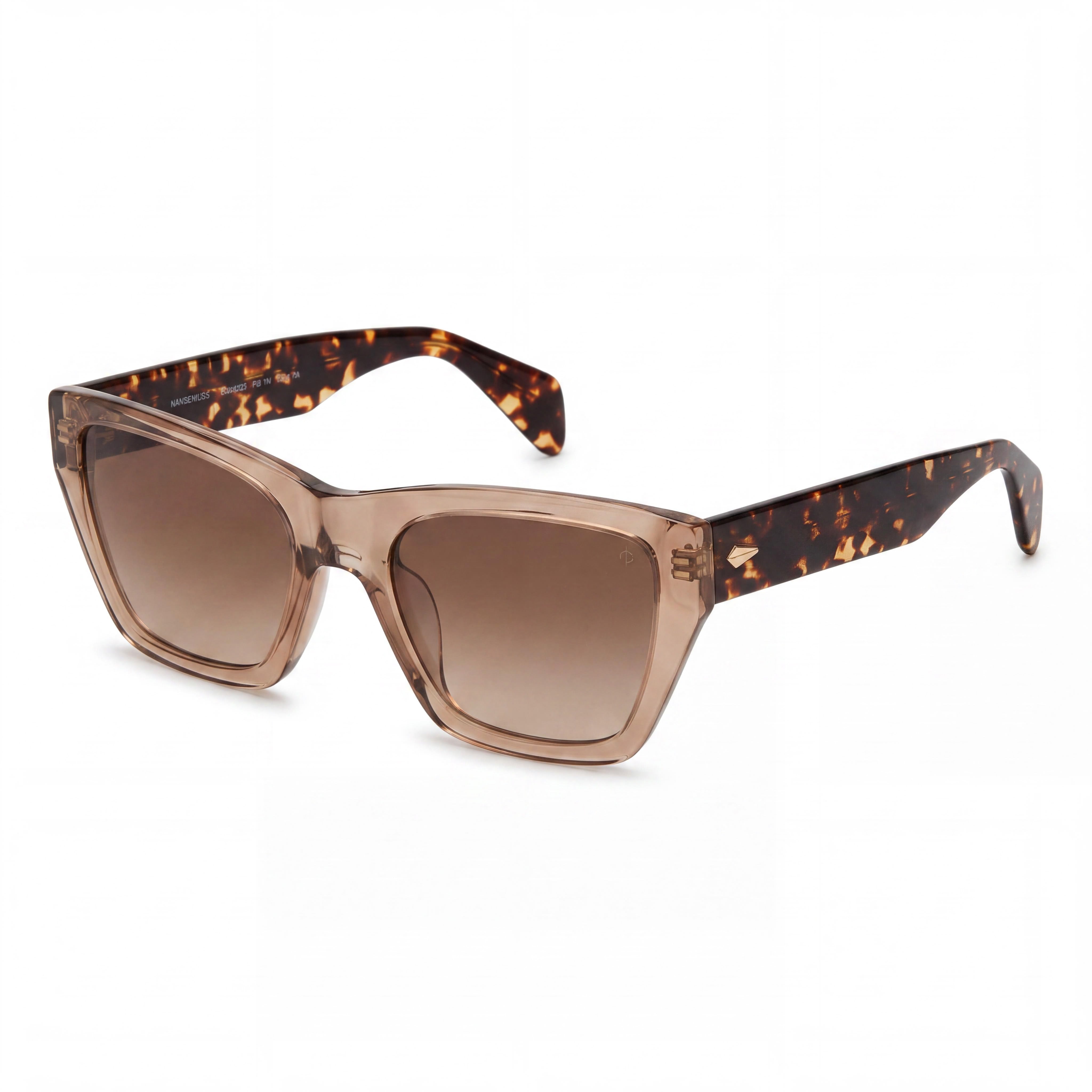 Rag & Bone Casual Women's Beige Havana Injected Cat-Eye Sunglasses 54-20-140 UV Protection, Photo 1