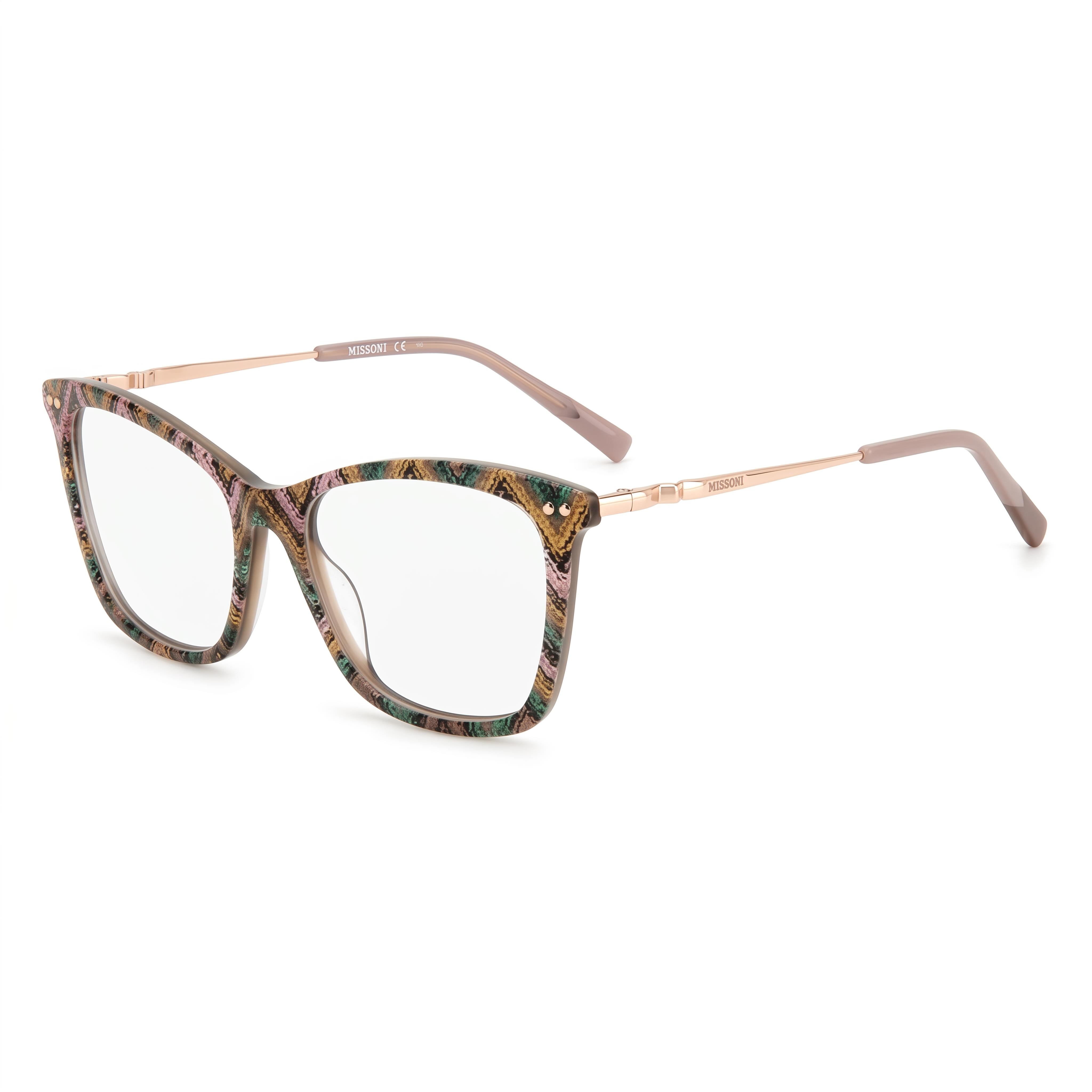 M Missoni Modern Sunglasses for Women, Pattern Multicolored Acetate Frame, Polycarbonate Lens, 53mm, Photo 1
