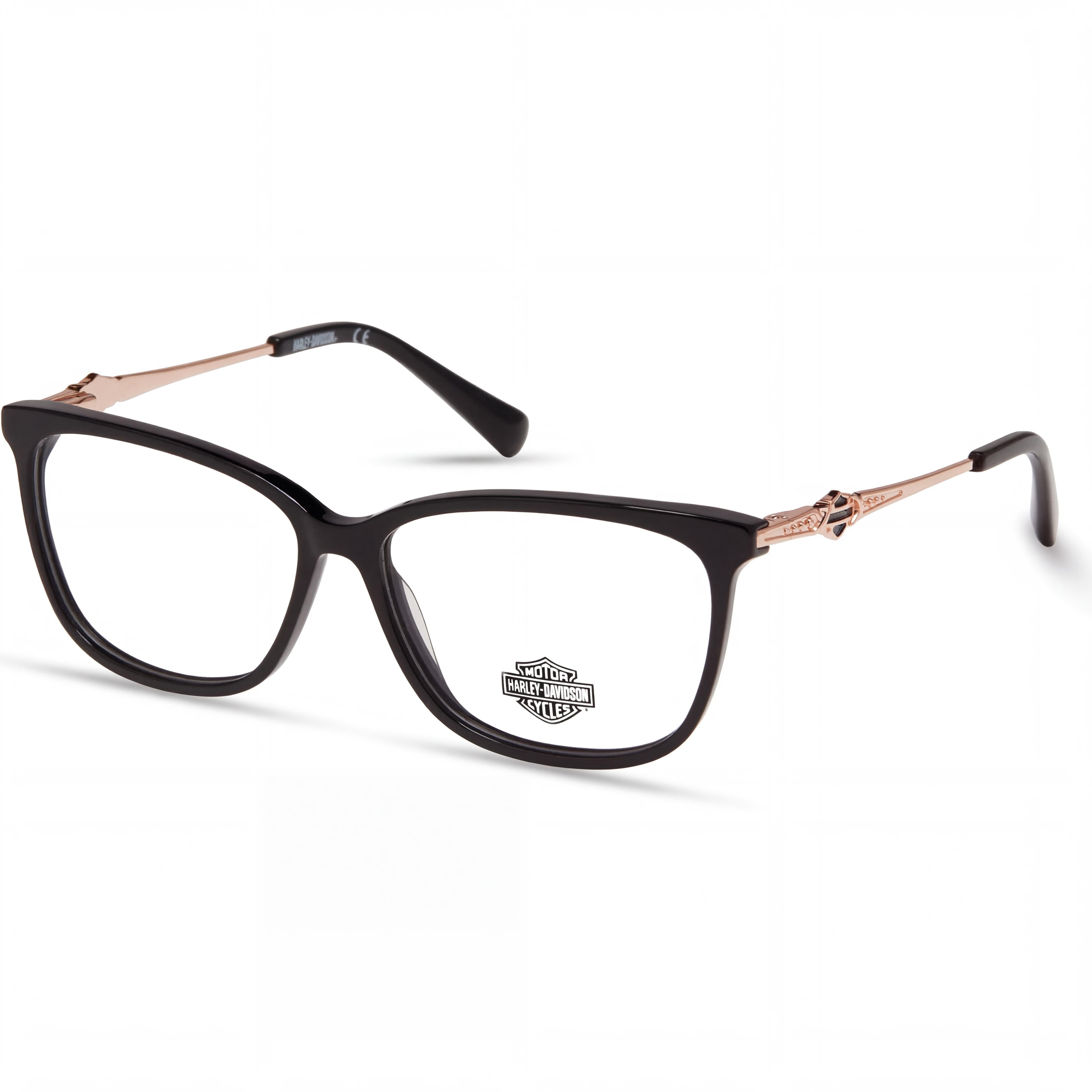 Harley-Davidson Hd0564 Men's Black Plastic Frame Eyewear with Clear Polycarbonate Lenses 54-15-140, Photo 1