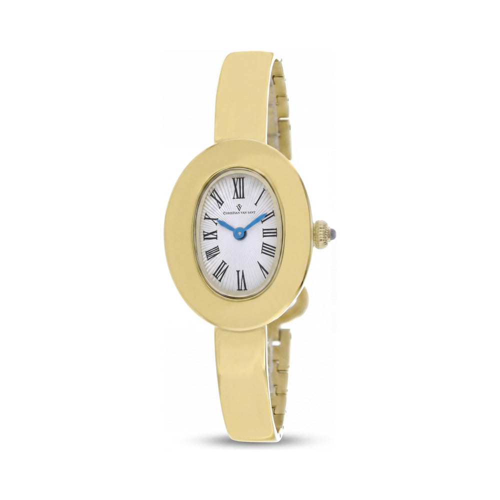 Reloj para mujer Christian Van Sant Anora CV4334 de acero inoxidable plateado con movimiento de cuarzo y resistencia al agua de 3 ATM