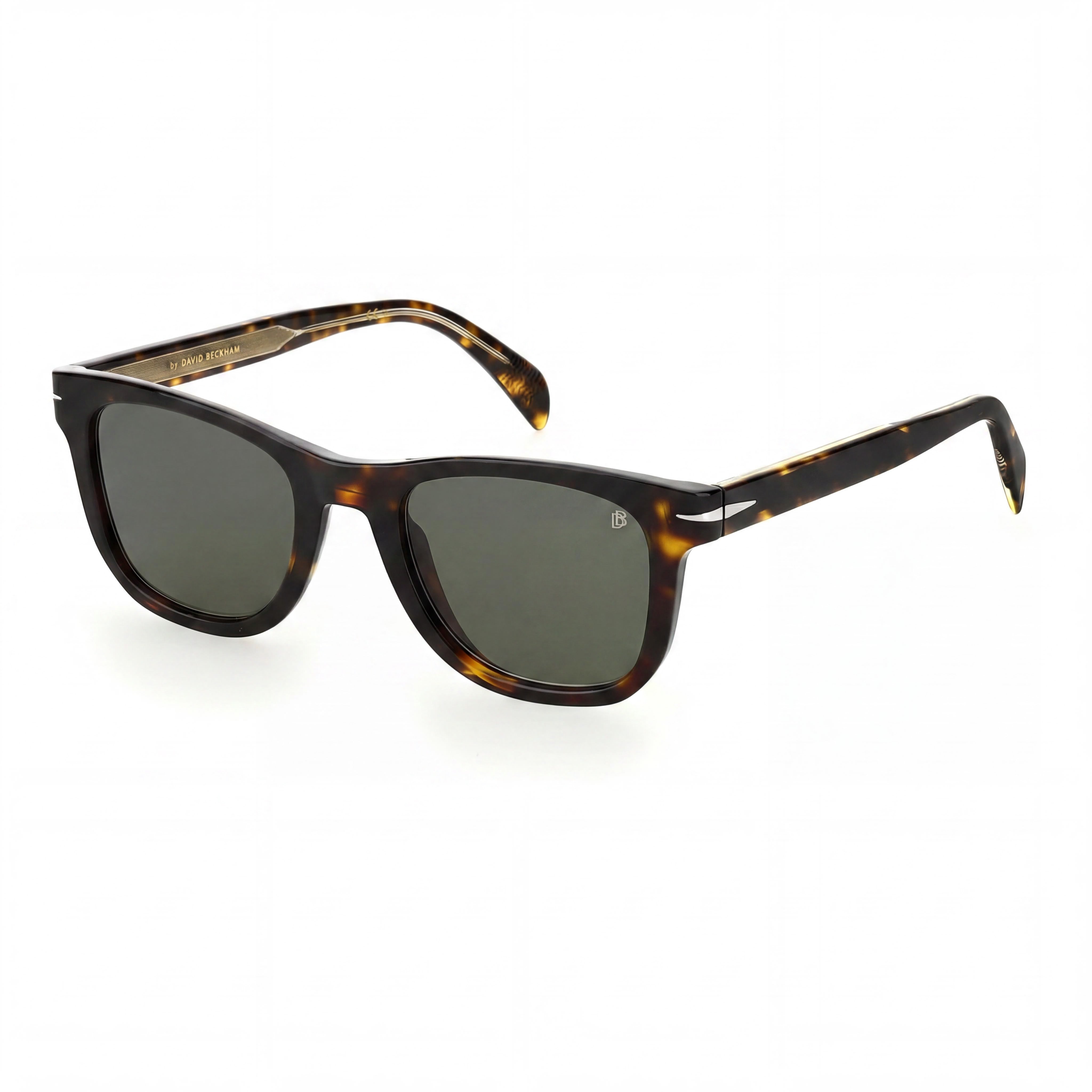 David Beckham db 1006 Unisex Sunglasses featuring Dark Havana Acetate Square Full Rim Frame 50mm, Photo 1