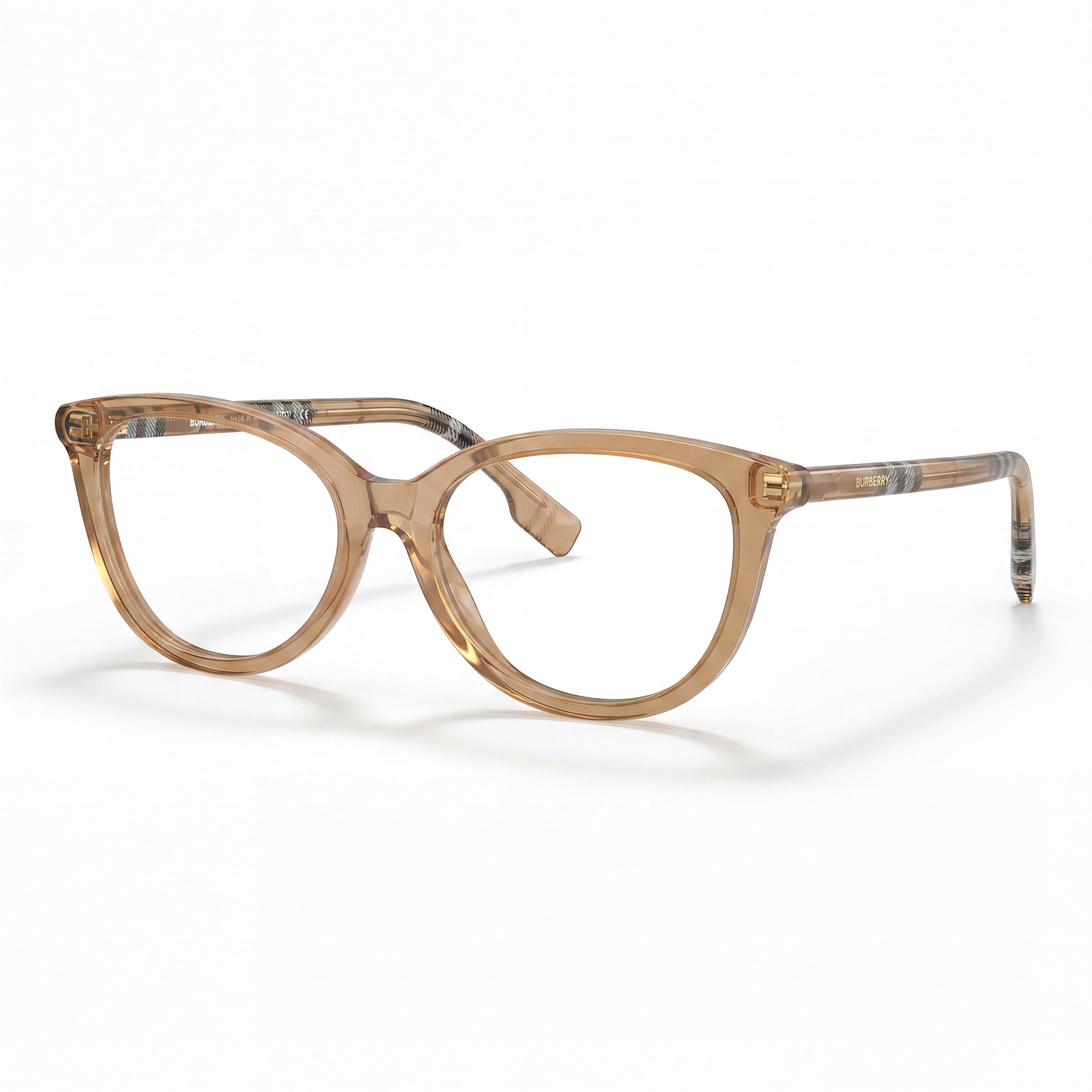 BURBERRY Classic Women's Eyeglasses, made with an Acetate frame, presented in Beige color, 54mm Lens Width, Photo 1