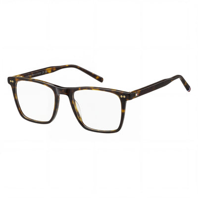 Gafas de Vista Tommy Hilfiger TH 2131 de Hombre, Montura de Acetato Habana con Lentes Transparentes, 52mm