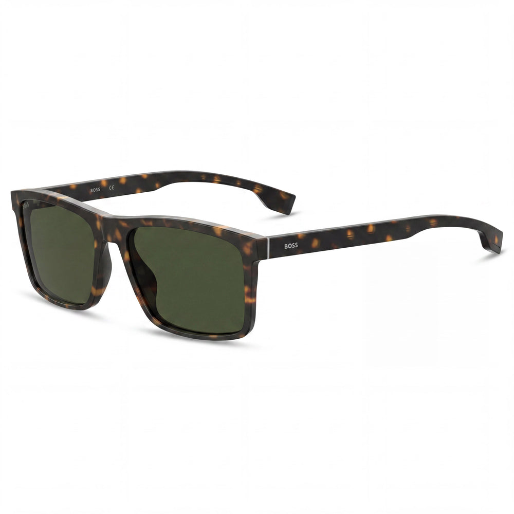 BOSS by Hugo Boss Men's Boss 1036/S Plastic Frame Dark Havana Green UV Protection Non-Polarized Eyewear 58mm