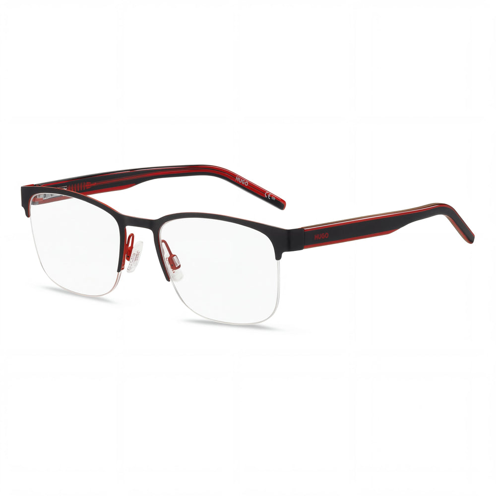 Hugo Boss Modern Women's Black Red Alloy Steel Frame Non-Polarized Polycarbonate Lens Sunglasses 53mm