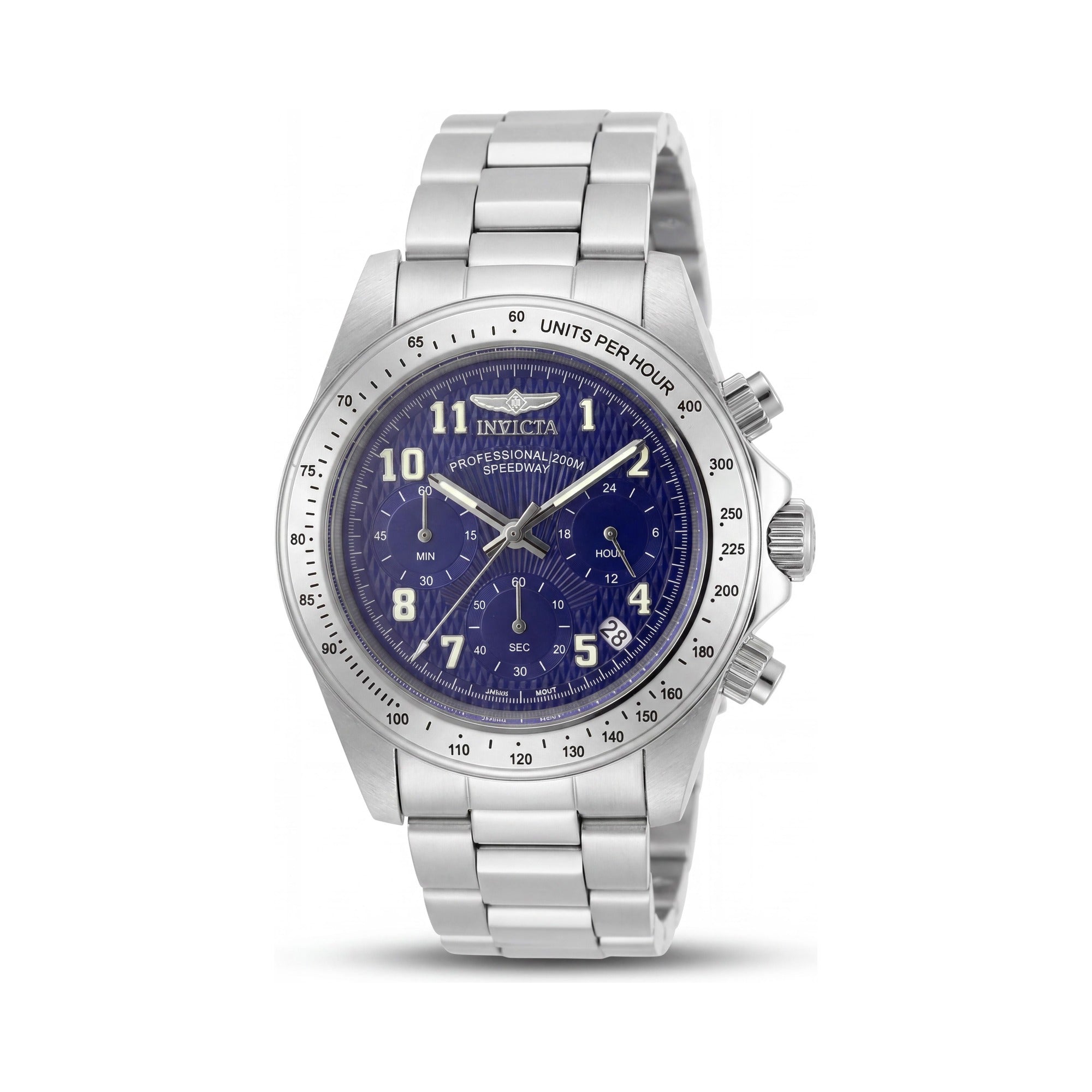 Invicta Men's Speedway 17024 Chronograph Quartz Watch, 39mm Stainless Steel Silver Case, Blue Dial, Photo 1