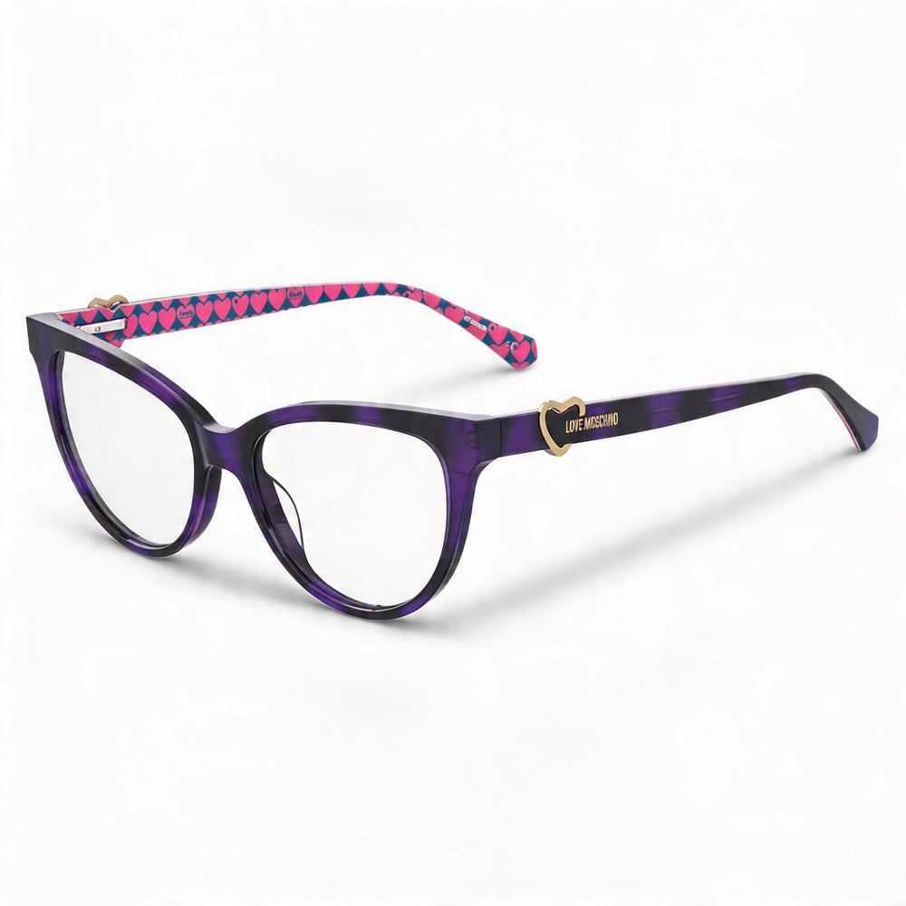 Love Moschino MOL609 Unisex Violet Havana Sunglasses with Glass Lenses, Non-Polarized, 52mm Lens Width