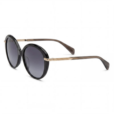 Rag & Bone Modern Heritage Women’s Black Grey Acetate Frame Dark Grey Shaded Polycarbonate Non-Polarized 56mm Sunglasses