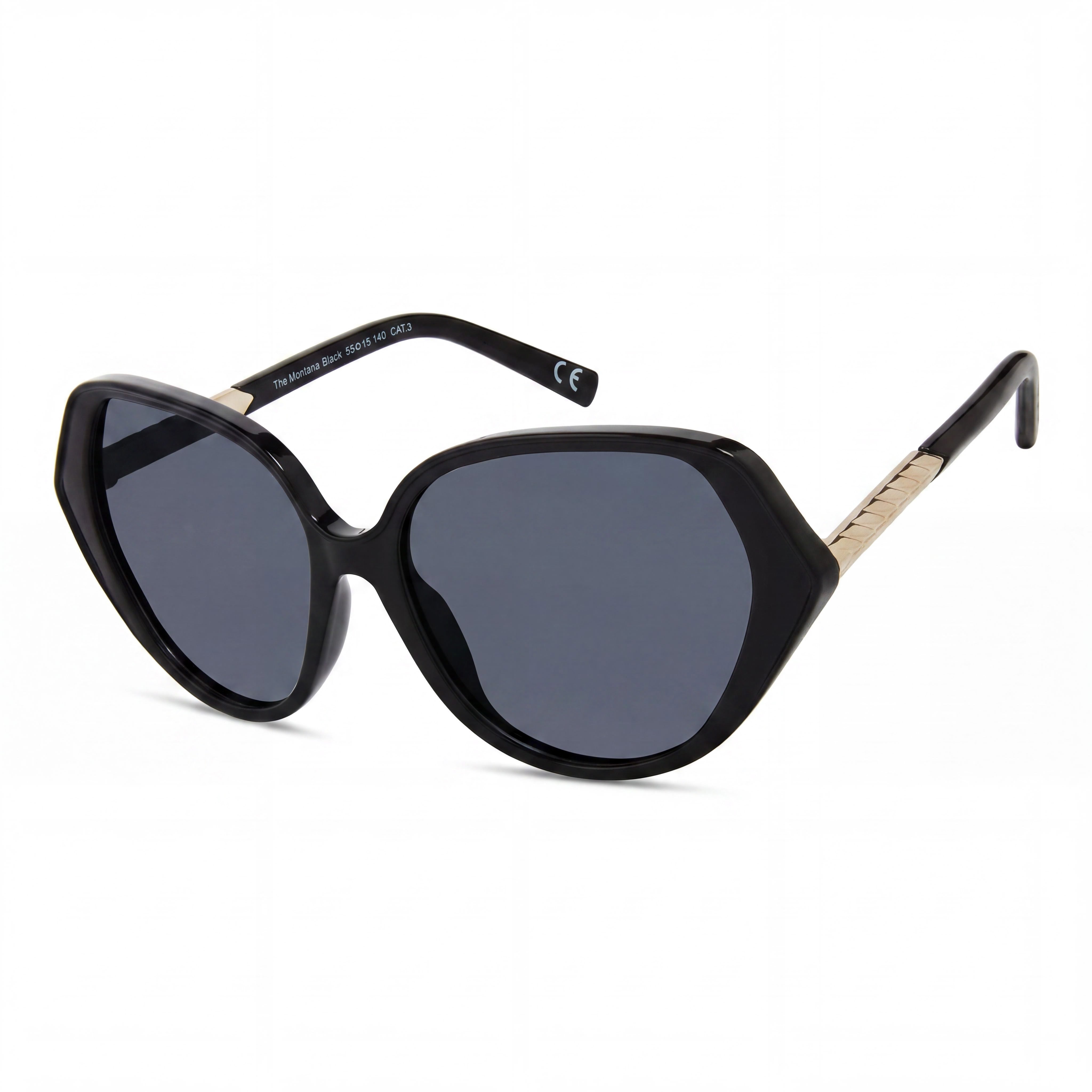 PRIVÉ REVAUX 205880 Women's Modern Geometric Caviar Black TPEE Frame UV Protection Grey Polycarbonate Sunglasses 54mm, Photo 1
