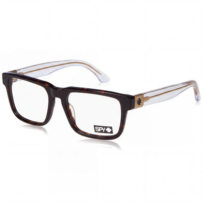 Montura de gafas graduables Spy Helm Optical 56 unisex, color Dark Tort Crystal, acetato, 56-17-145 mm