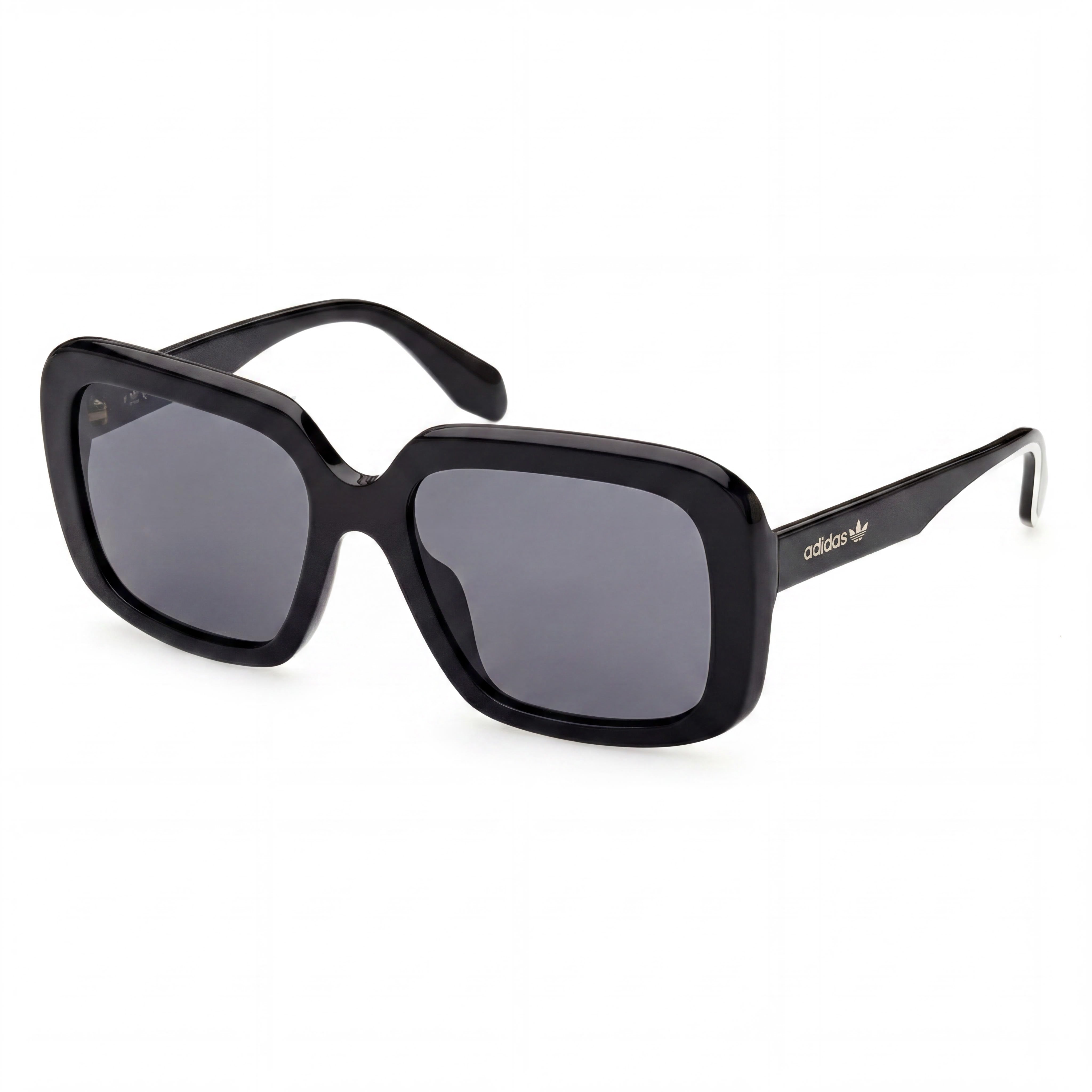 Gafas de sol modernas para hombre Adidas Originals con montura de acetato, negro brillante, lentes ahumados, protección UV, 56 mm, Photo 1