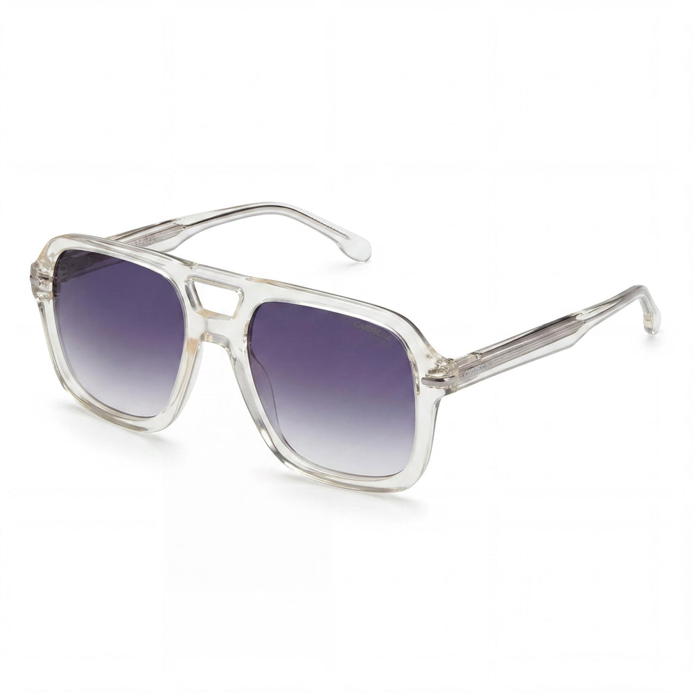 Carrera Carrera 317/S para hombre, montura de acetato amarillo con lentes verdes degradadas con protección UV de 55 mm