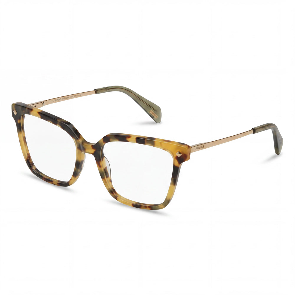 Gafas Police Modern para hombre, con montura de acetato y metal, lentes de policarbonato no polarizadas, 52 mm
