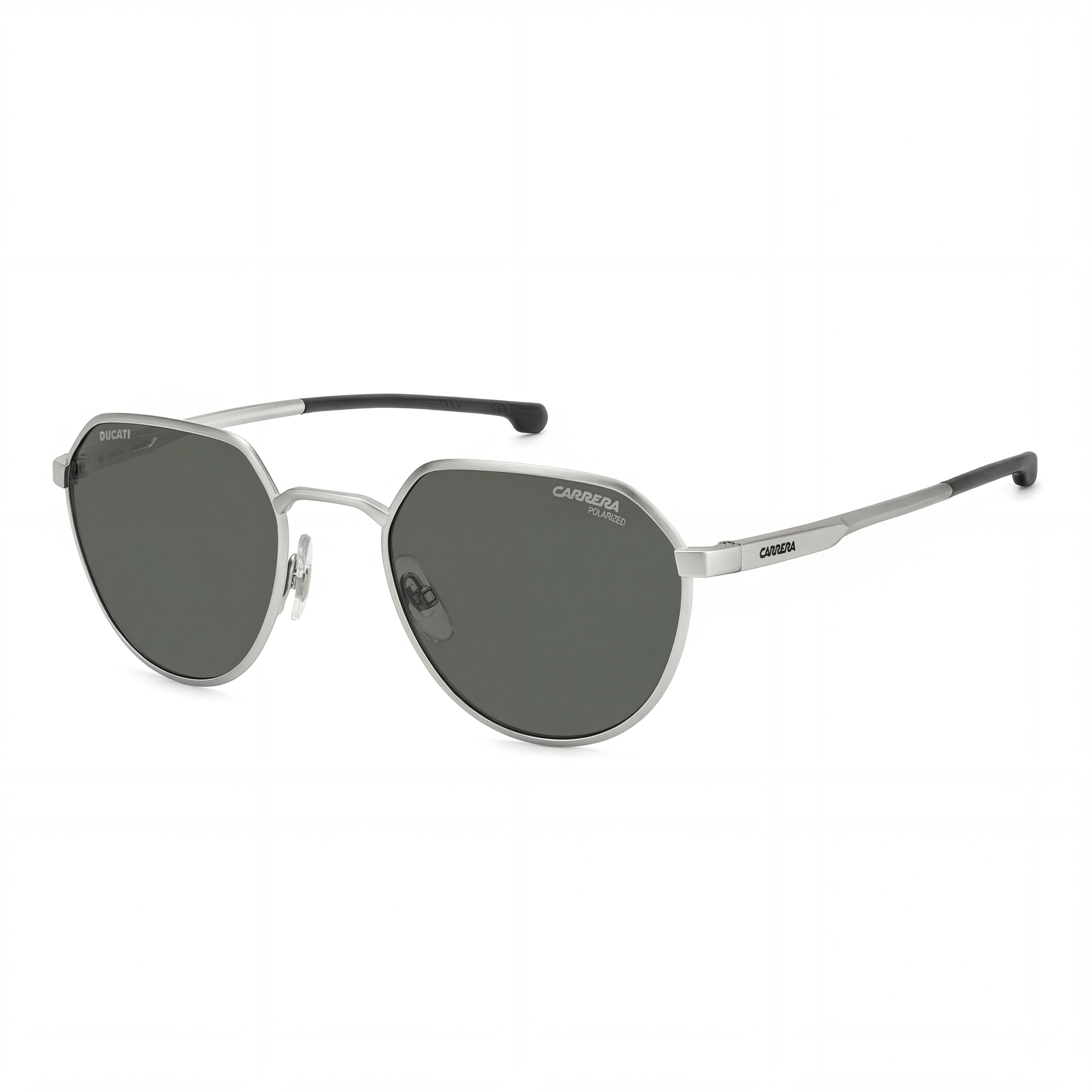 CARRERA DUCATI Men's Casual Sunglasses with Matte Palladium Metal Frame and Green Polarized Lenses 52mm, Photo 1
