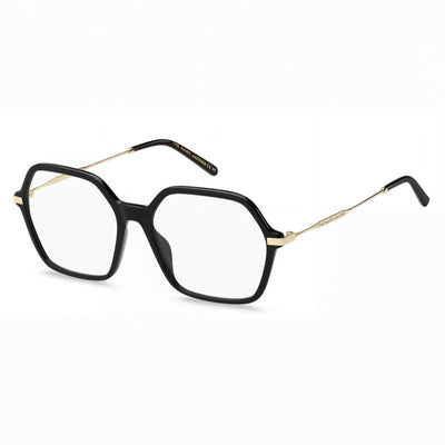 Marc Jacobs Classic Unisex Sunglasses with Black Plastic Frame and Multicolor Polycarbonate Lenses, Lens Width 56mm