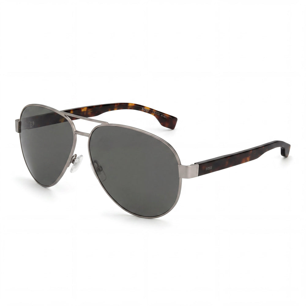Gafas de sol Hugo Boss Boss1560/O/S para hombre, montura de plástico multicolor, lentes gris-marrón, 100 % protección UV, 63 mm