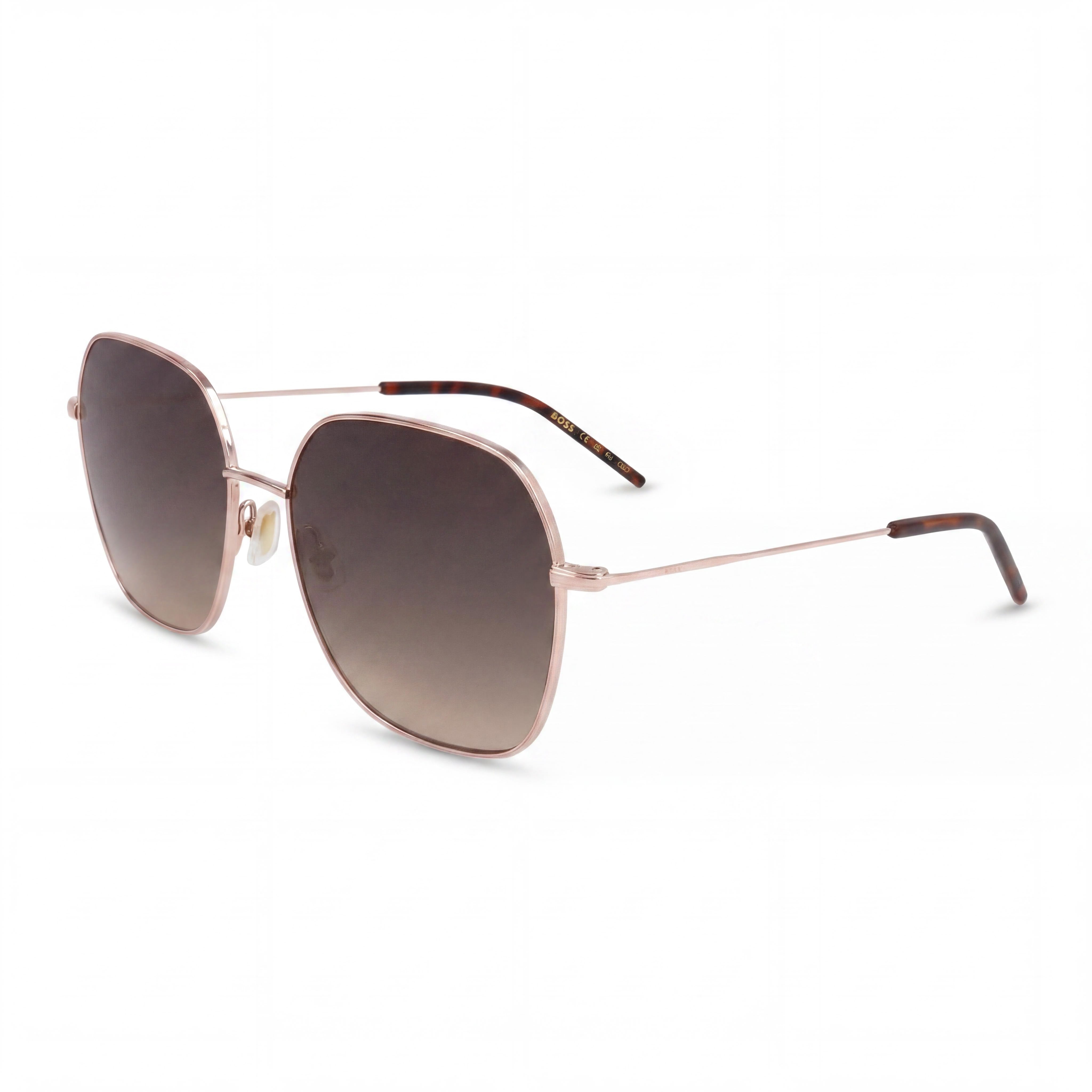 Gafas de sol Hugo Boss Casual para mujer, con montura de acero inoxidable, color dorado y cobre, sin polarizar, protección UV, 58 mm, Photo 1