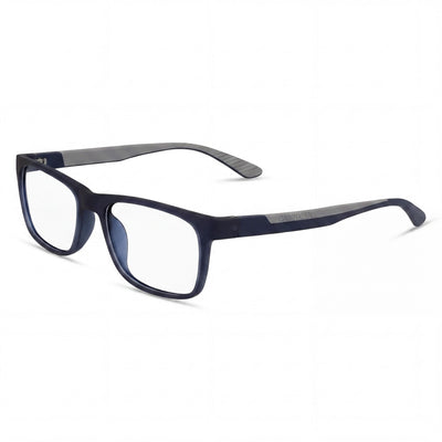 Calvin Klein UNPOLARIZED Men's Matte Crystal Navy Plastic Frame Eyeglasses with Polycarbonate Lenses 52mm