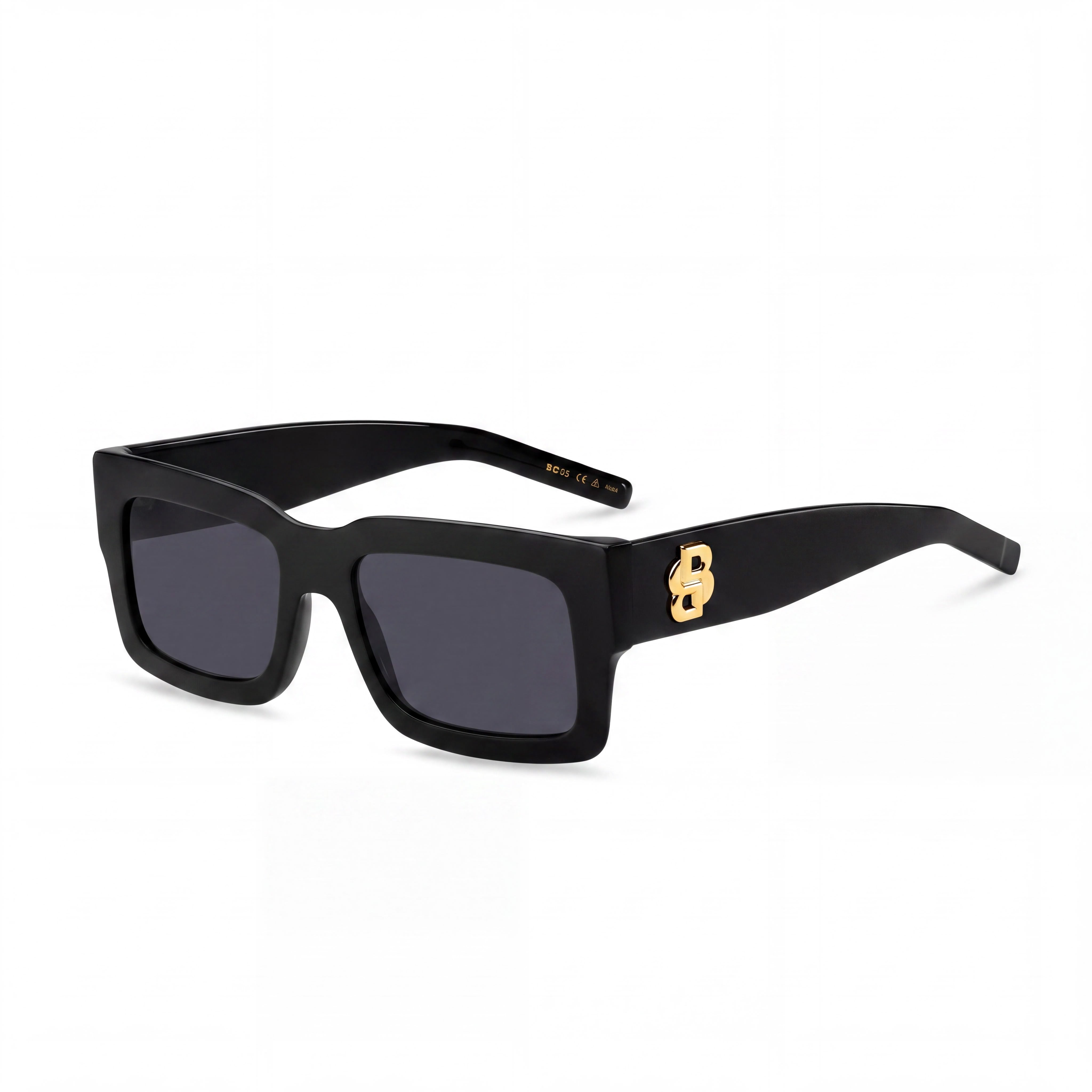Hugo Boss Women's Boss 1654/S Rectangular Black ECO ACETATE Clear 100% UV Protection 37mm Sunglasses, Photo 1